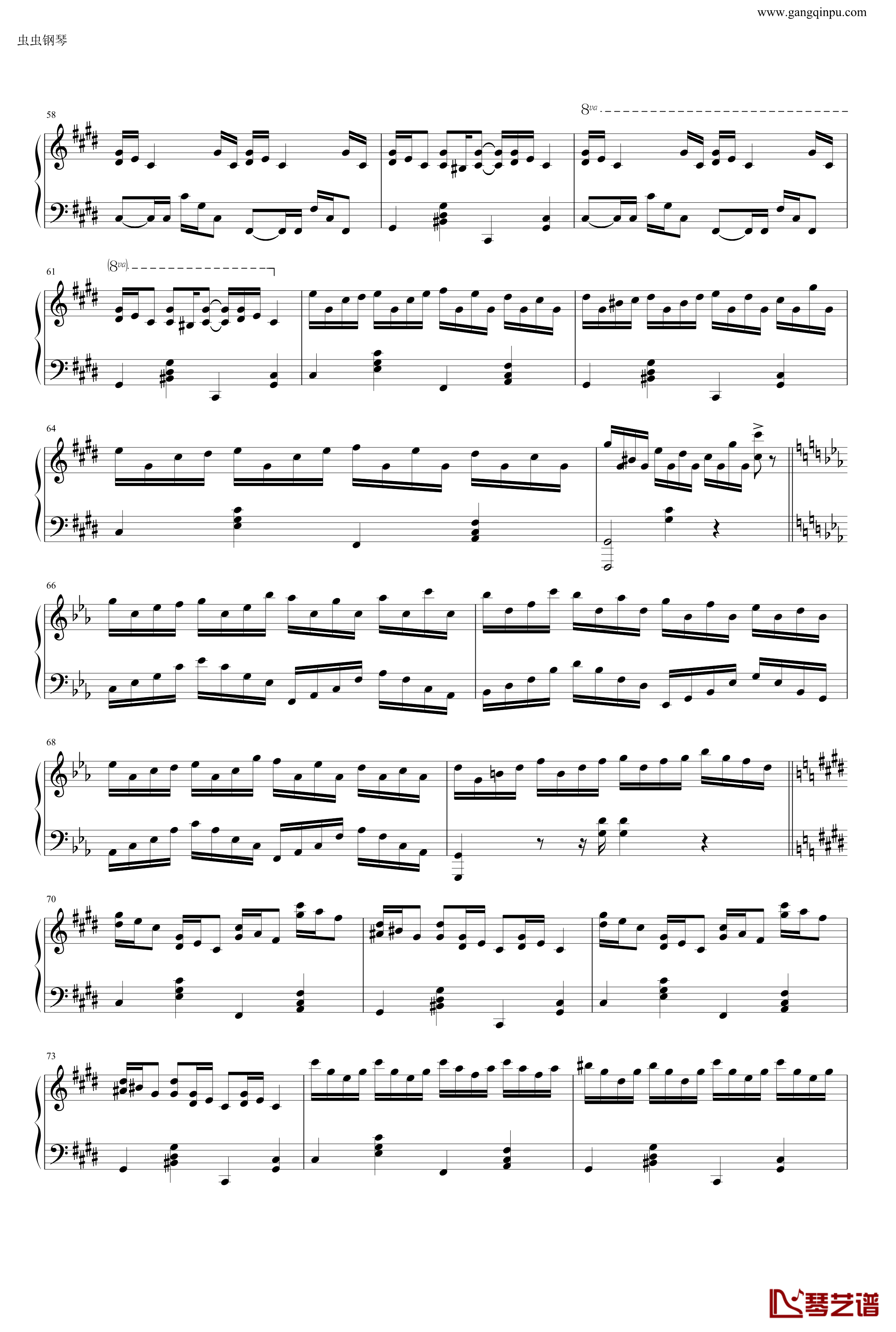 克罗地亚狂想曲钢琴谱-做了优化的纯正版-马克西姆-Maksim·Mrvica4