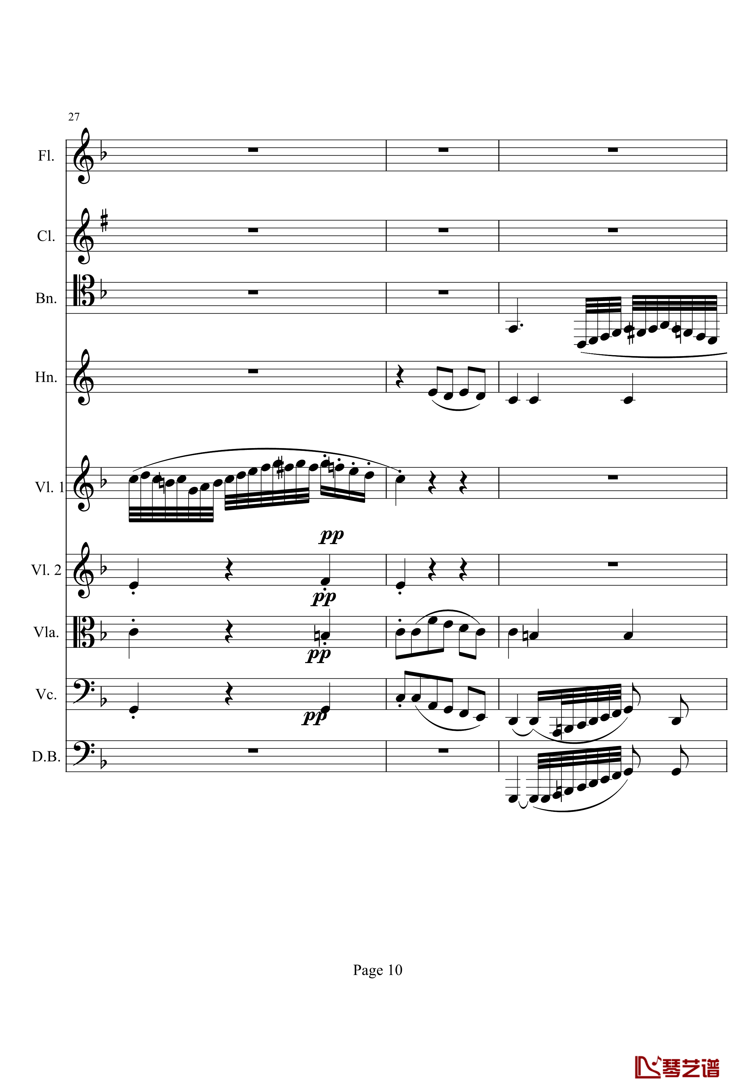 奏鸣曲之交响钢琴谱-第1首-Ⅱ-贝多芬-beethoven10