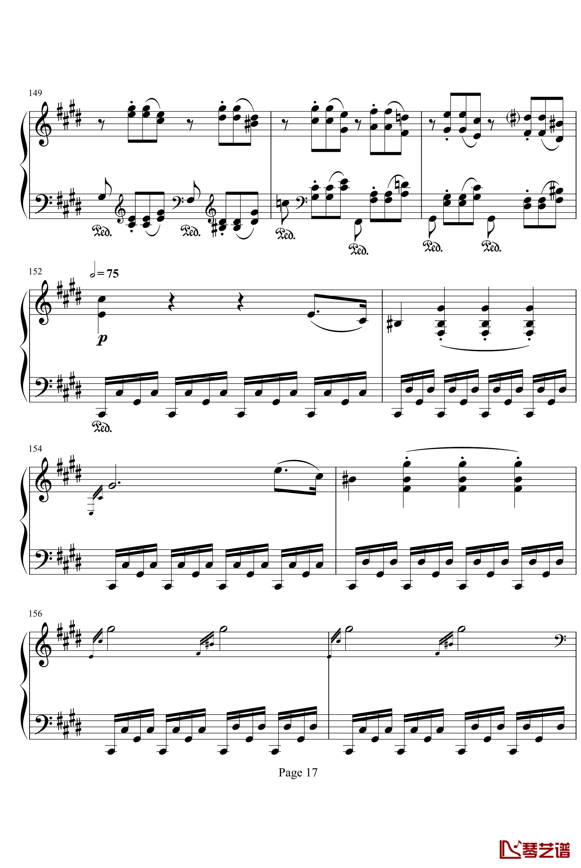 月光第三乐章钢琴谱-贝多芬17