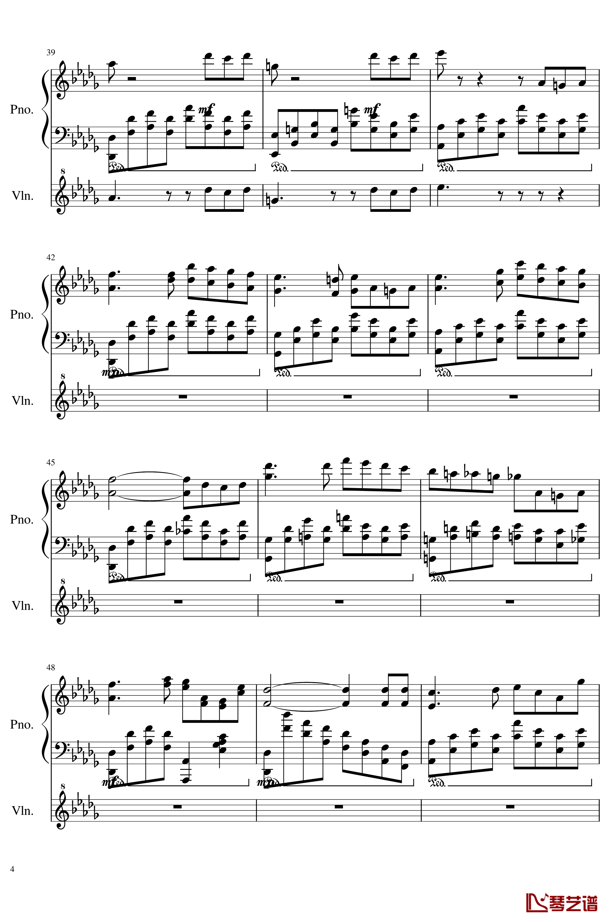 Op.1-3钢琴谱-依依不舍-SunnyAK474