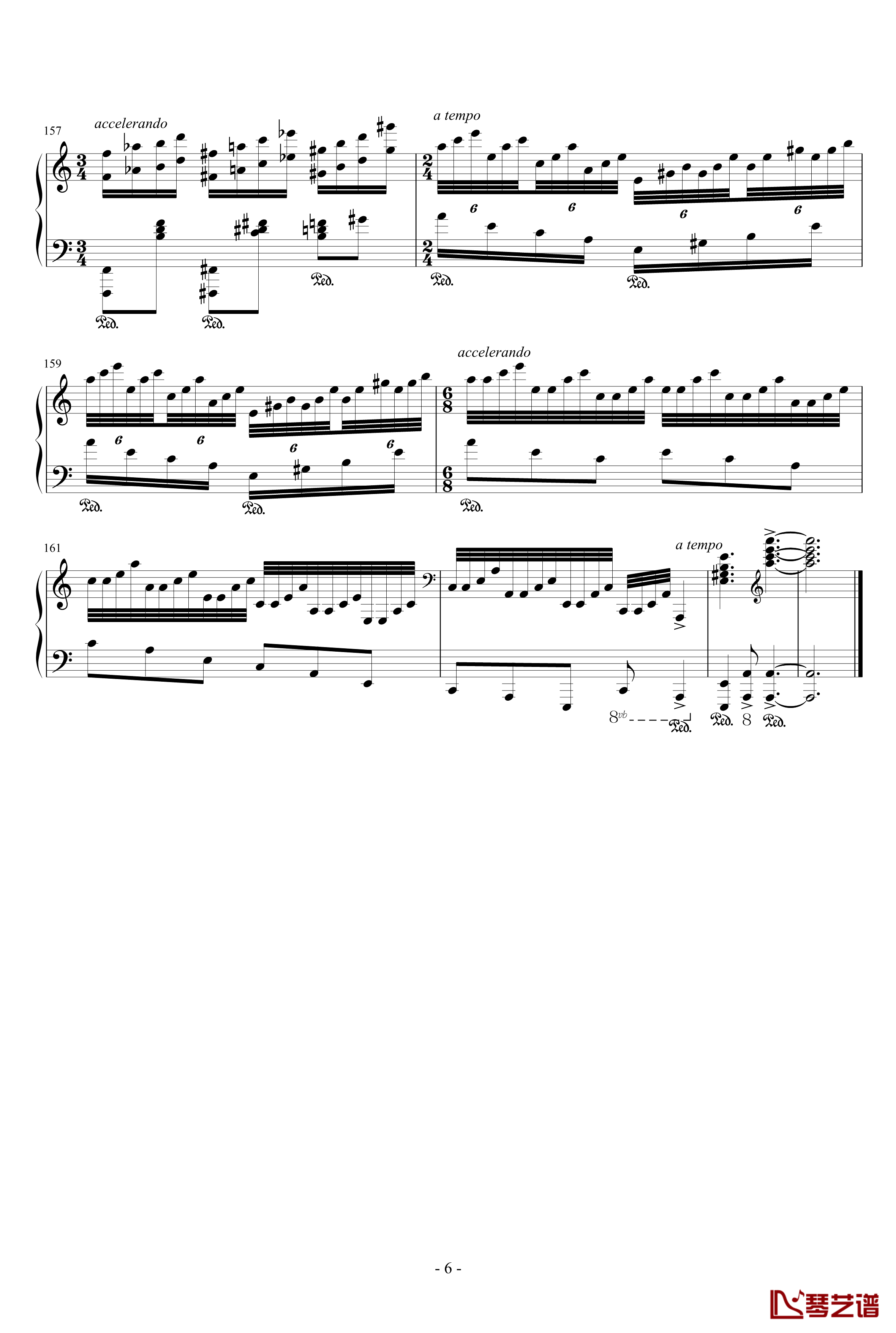 帕格尼尼飞絮曲钢琴谱-Paganini / PagRag-马克西姆-Maksim·Mrvica6