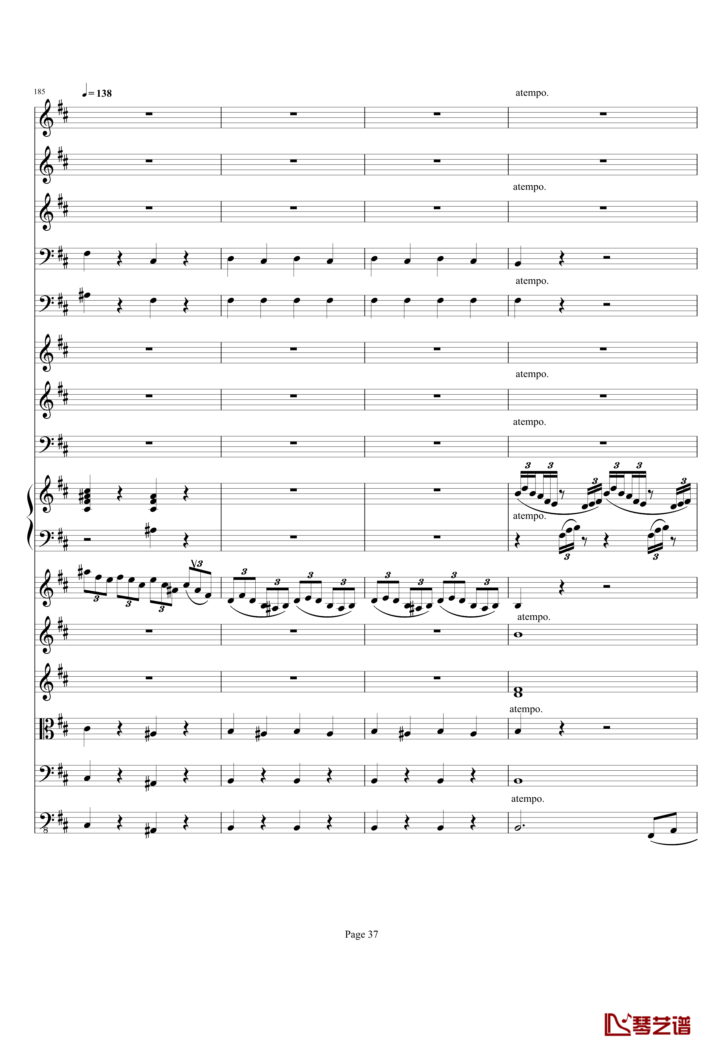b小调小提琴协奏曲第三乐章钢琴谱-总谱-项道荣37