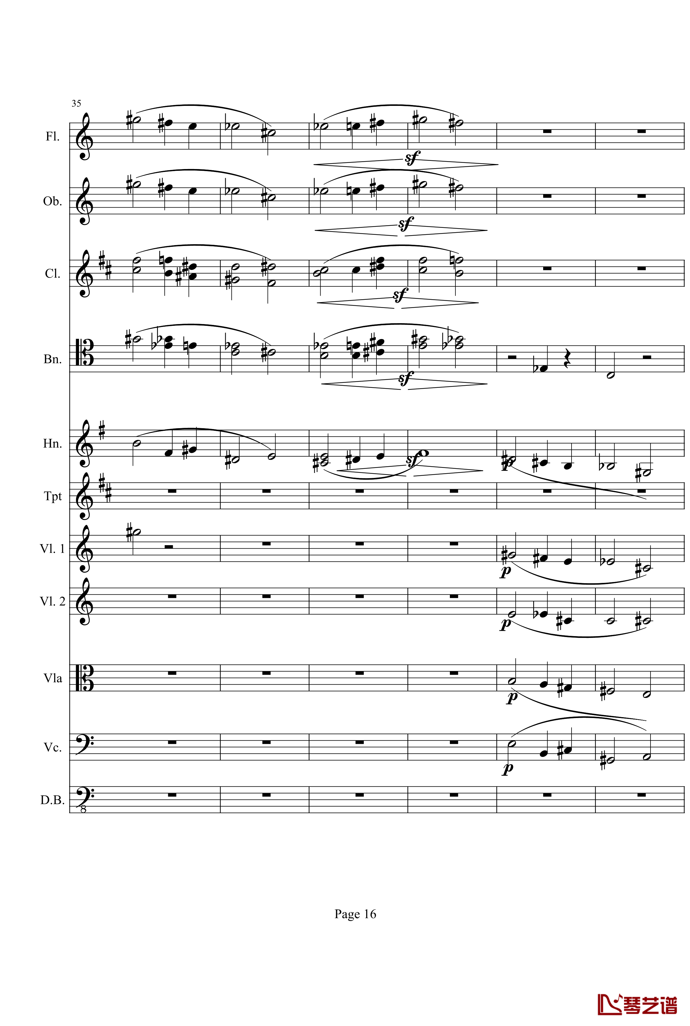 奏鸣曲之交响钢琴谱-第21-Ⅰ-贝多芬-beethoven16