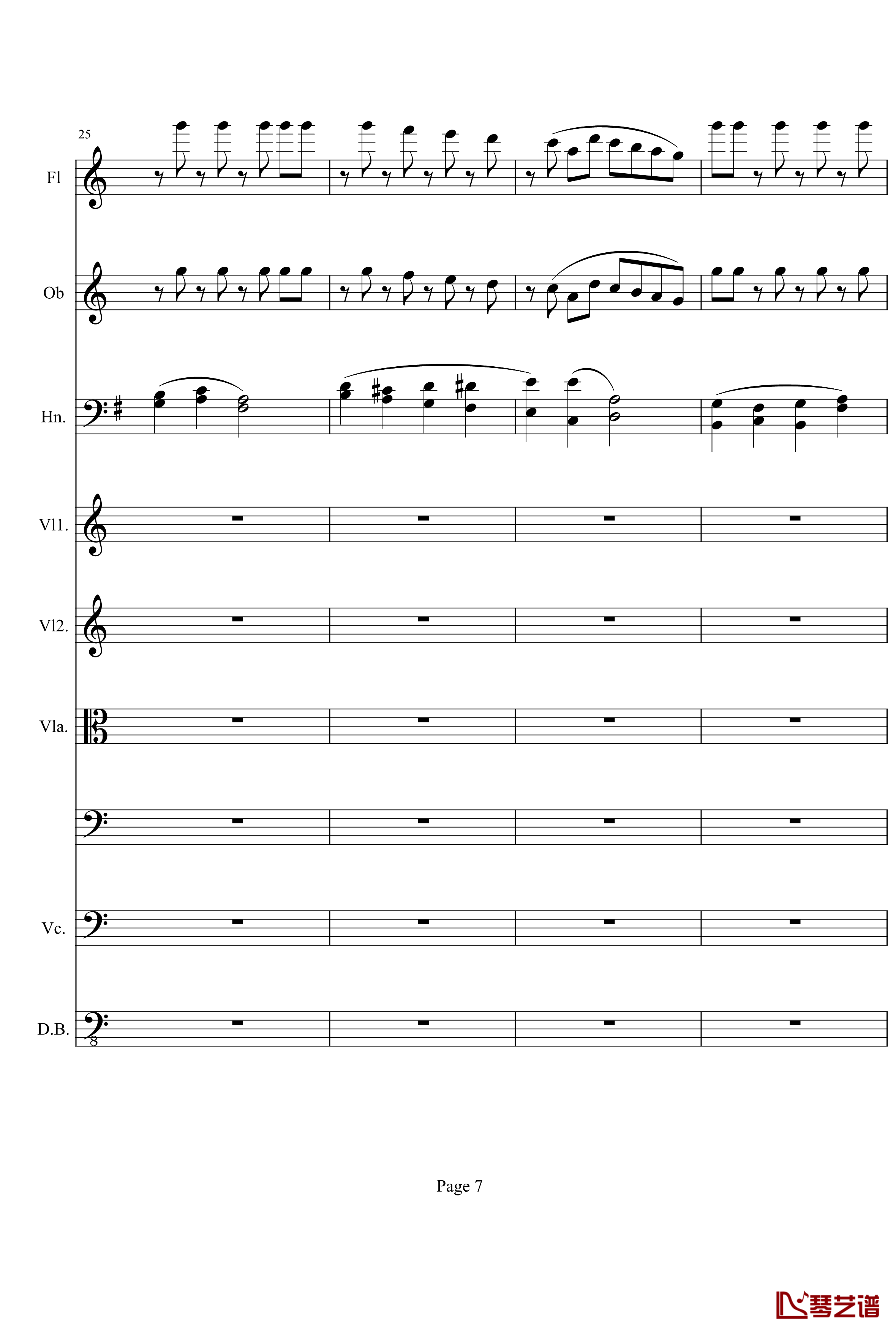 奏鸣曲之交响钢琴谱-第10首-Ⅱ-贝多芬-beethoven7