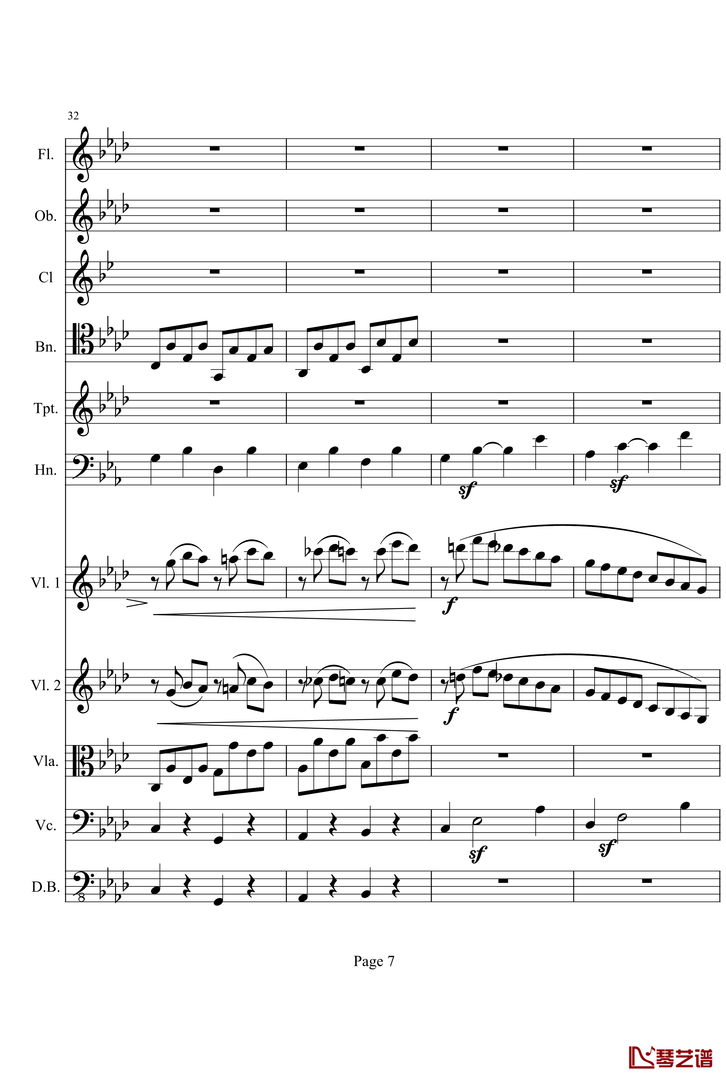 奏鸣曲之交响钢琴谱-第1首-Ⅰ-贝多芬-beethoven7
