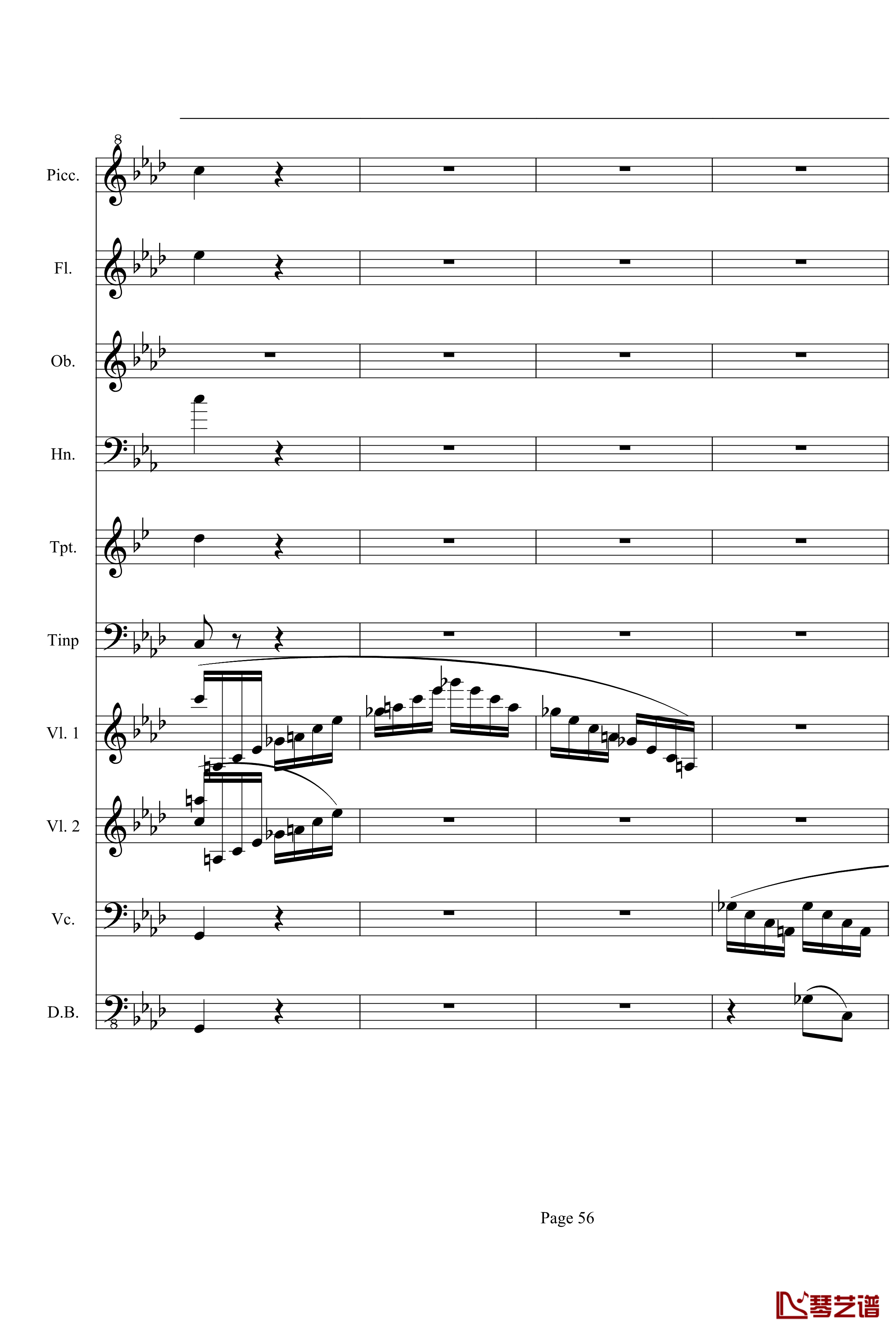奏鸣曲之交响第23首Ⅲ钢琴谱--贝多芬-beethoven56