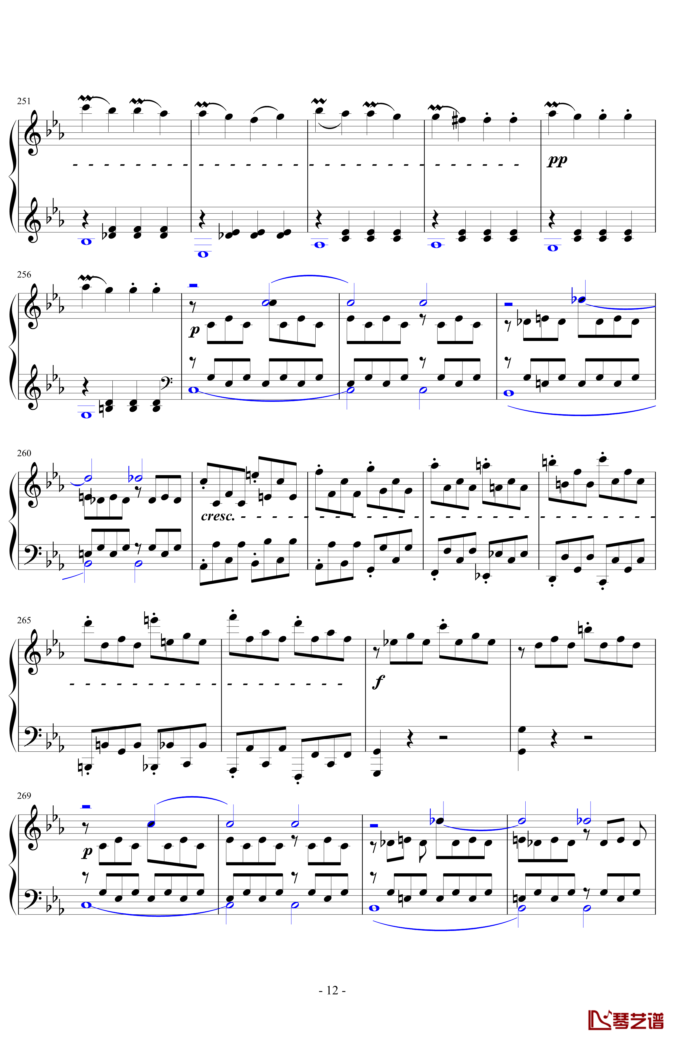 悲怆奏鸣曲第一乐章钢琴谱-贝多芬-beethoven12