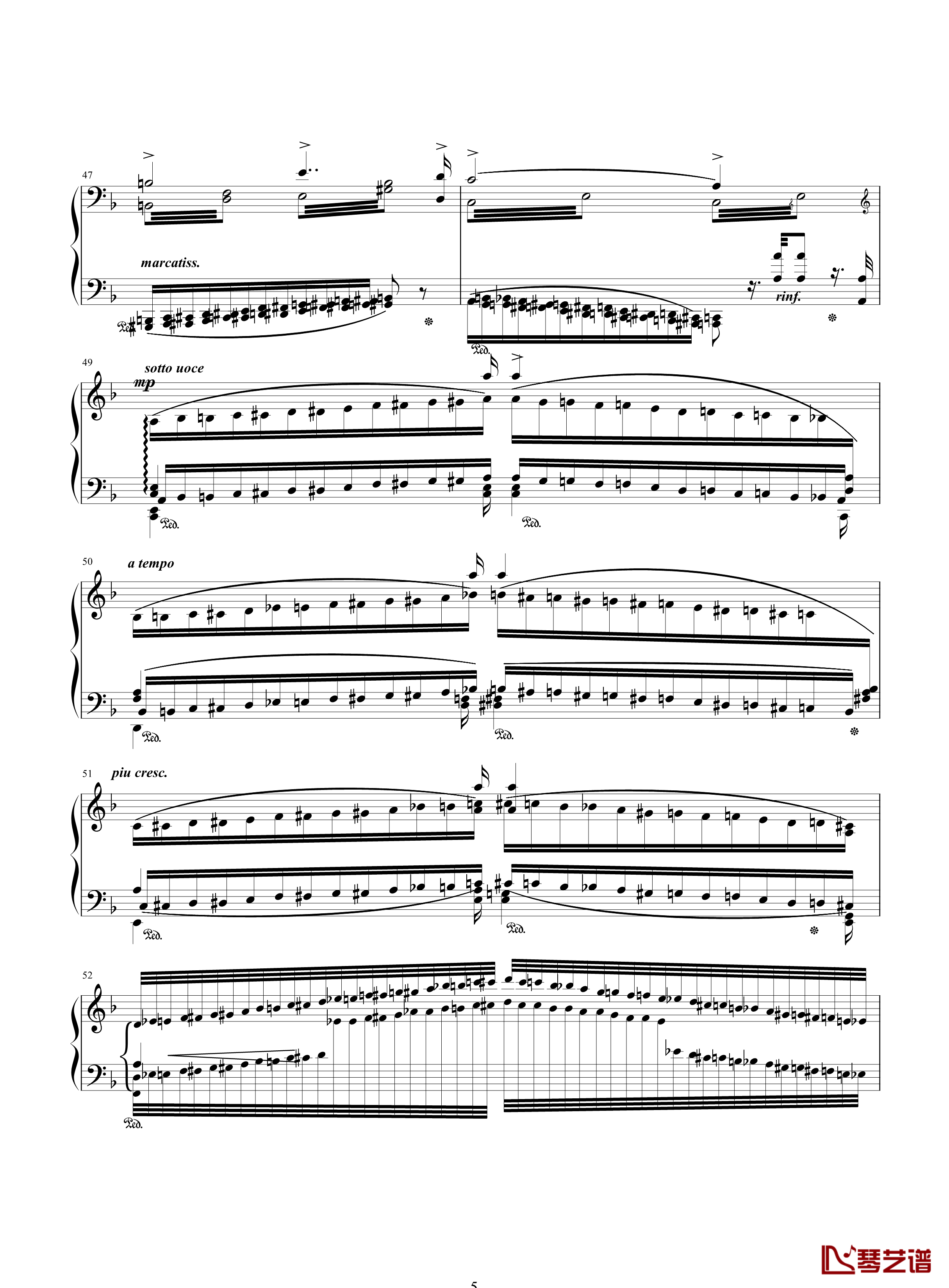 唐璜的回忆钢琴谱-34页全谱-李斯特5