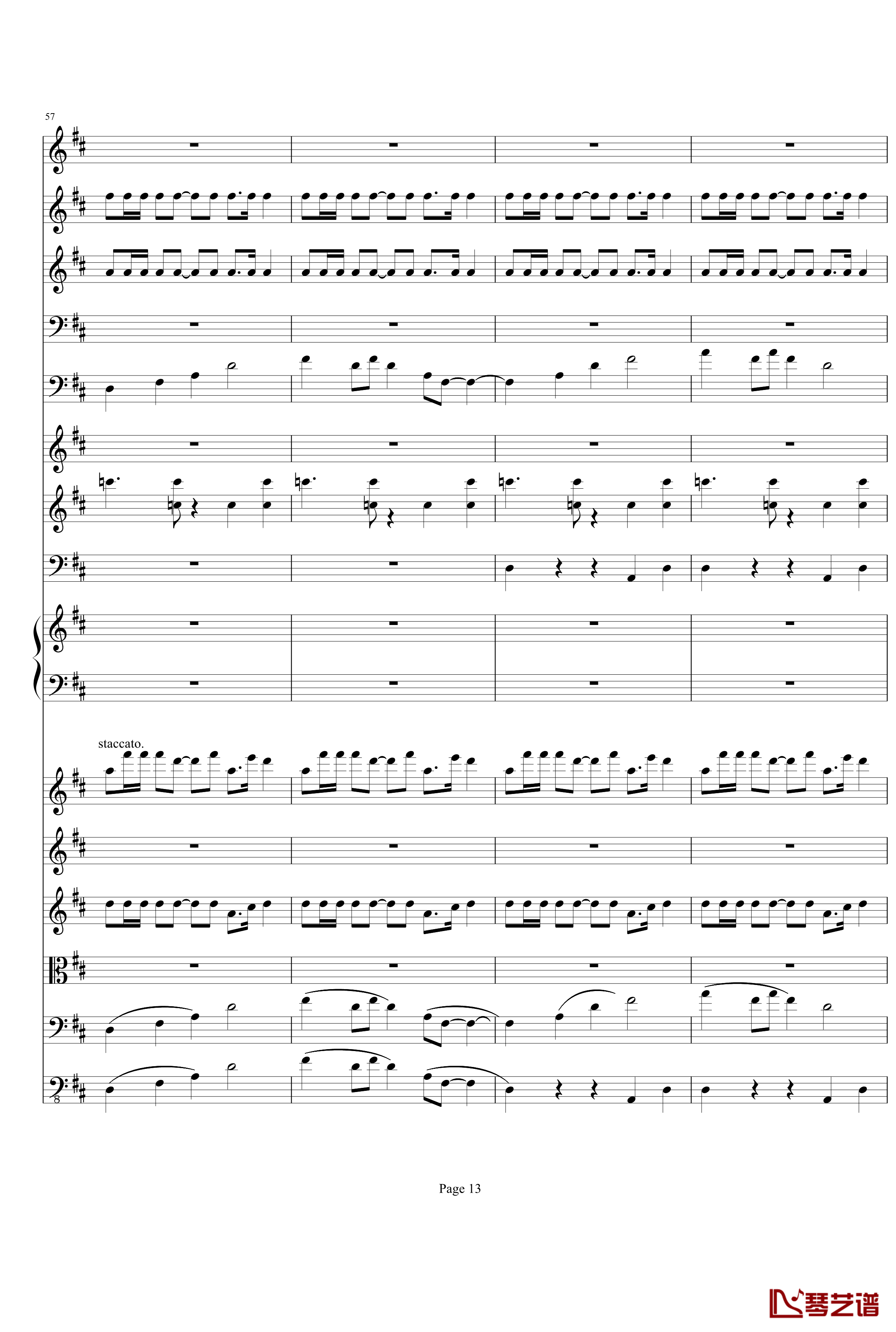 b小调小提琴协奏曲第三乐章钢琴谱-总谱-项道荣13
