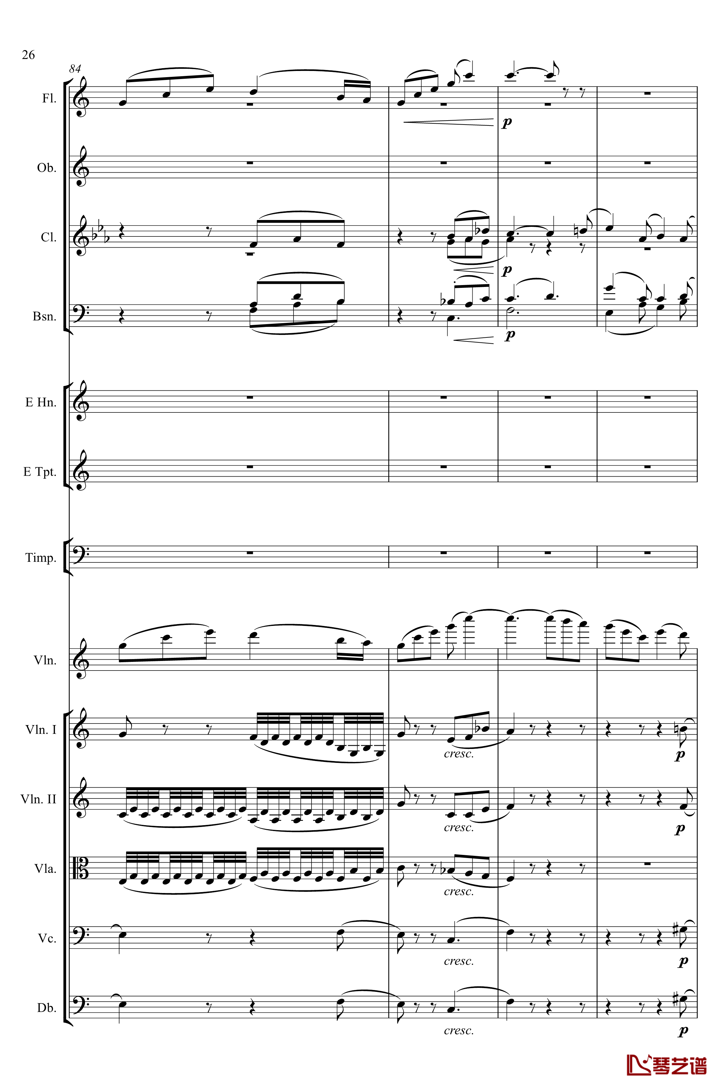 e小调小提琴协奏曲Op.64钢琴谱-第二乐章-Felix Mendelssohn26