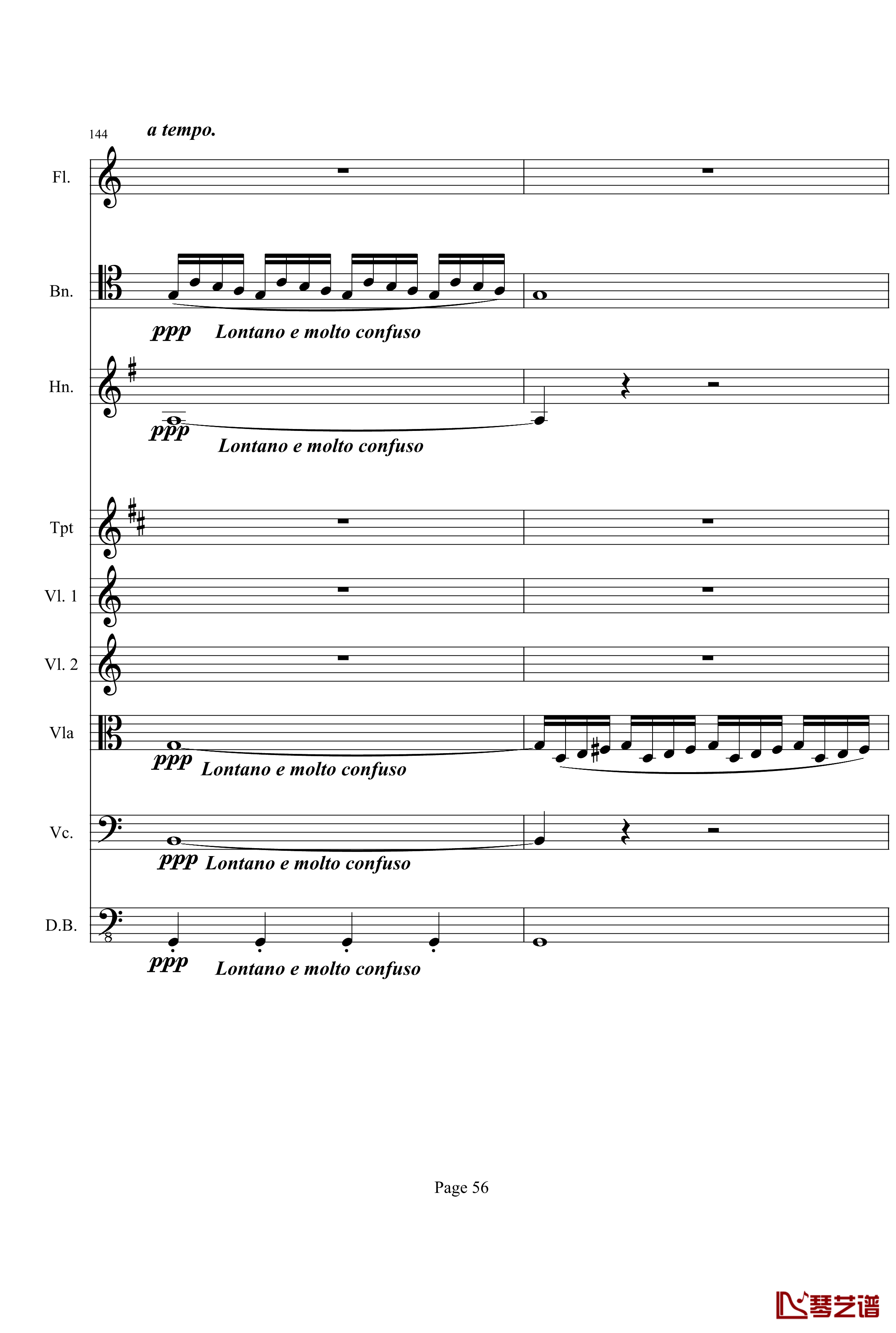 奏鸣曲之交响钢琴谱-第21-Ⅰ-贝多芬-beethoven56