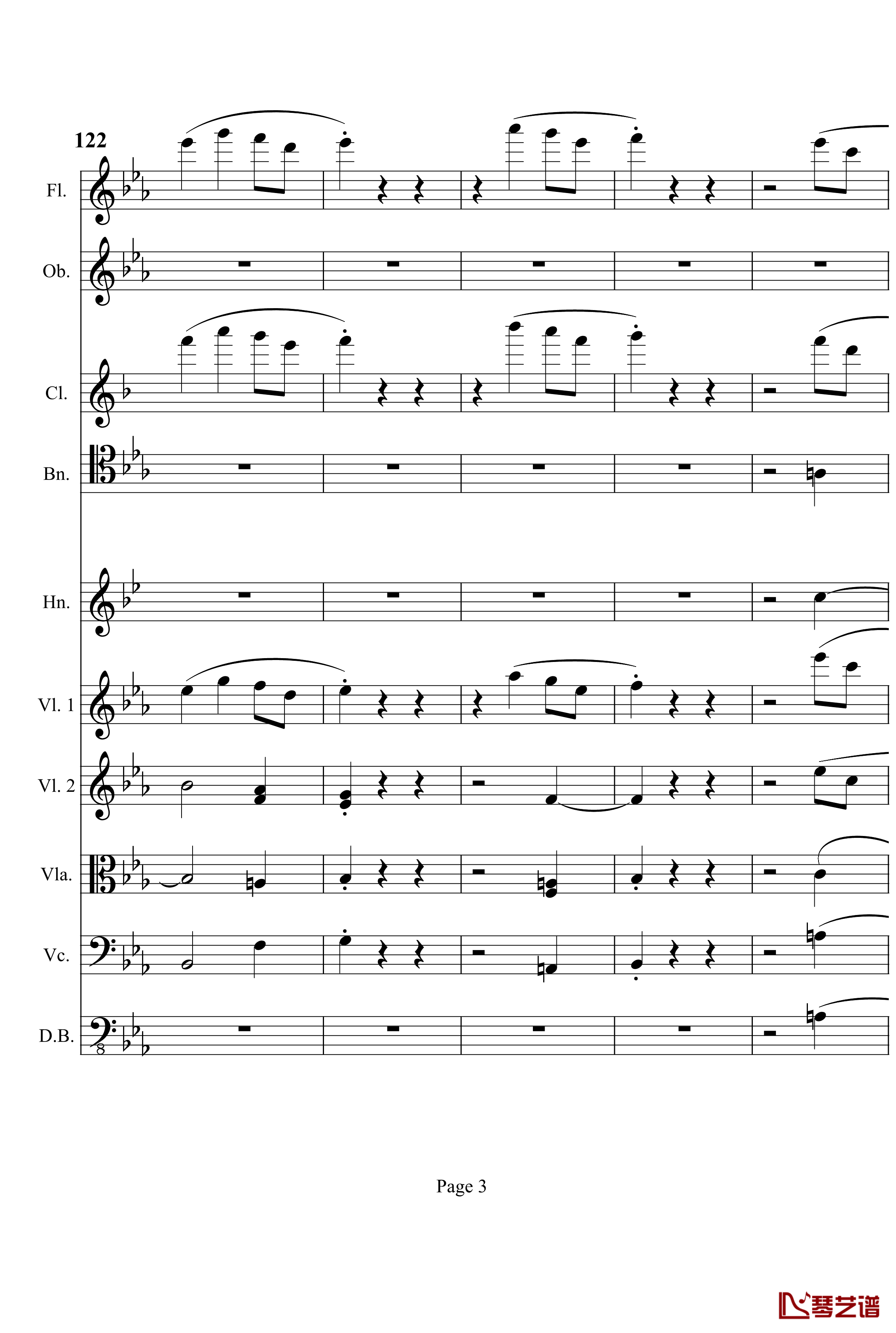 奏鸣曲之交响钢琴谱-第4首-Ⅲ-贝多芬-beethoven3