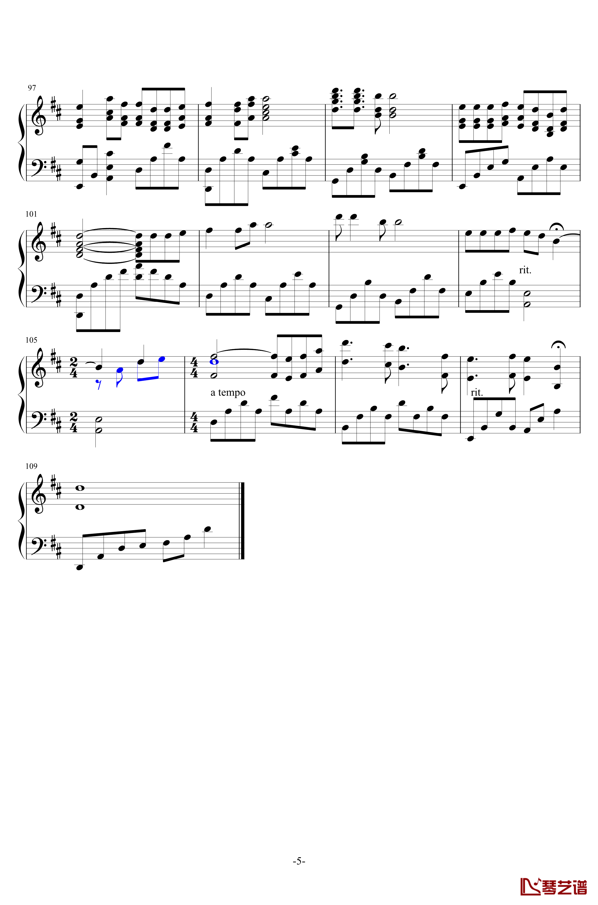 白狐钢琴谱-1.0版-陈瑞5