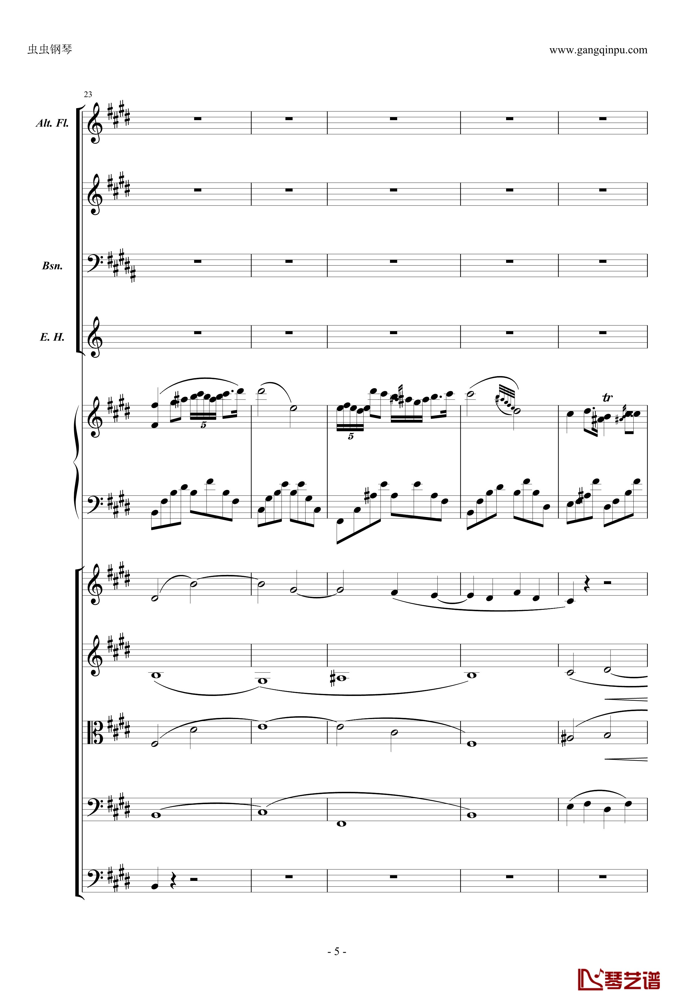 萧邦第一钢琴协奏曲第二乐章钢琴谱-肖邦-chopin5
