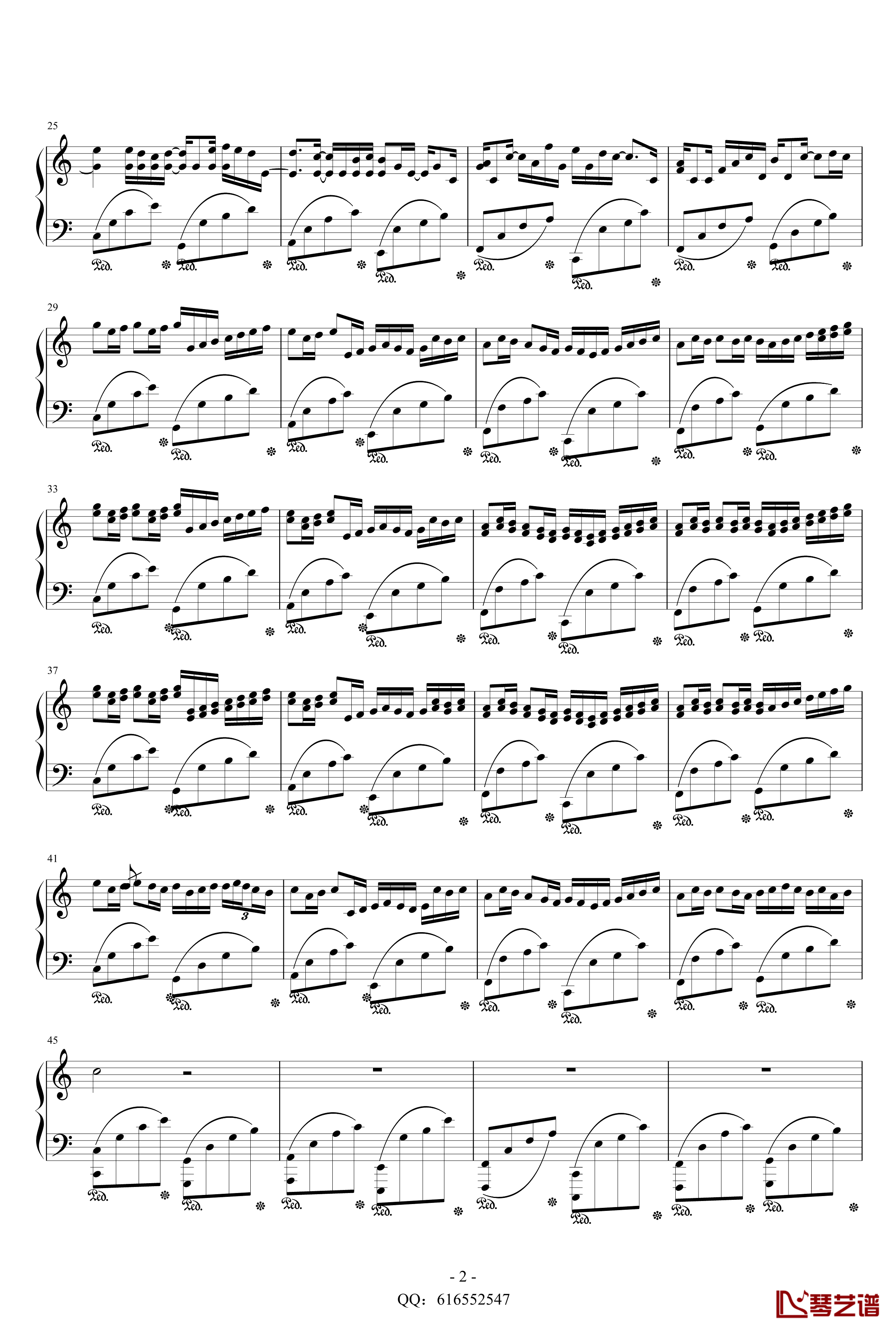 C大调卡农钢琴谱-金龙鱼优化版160812-乔治温斯顿2