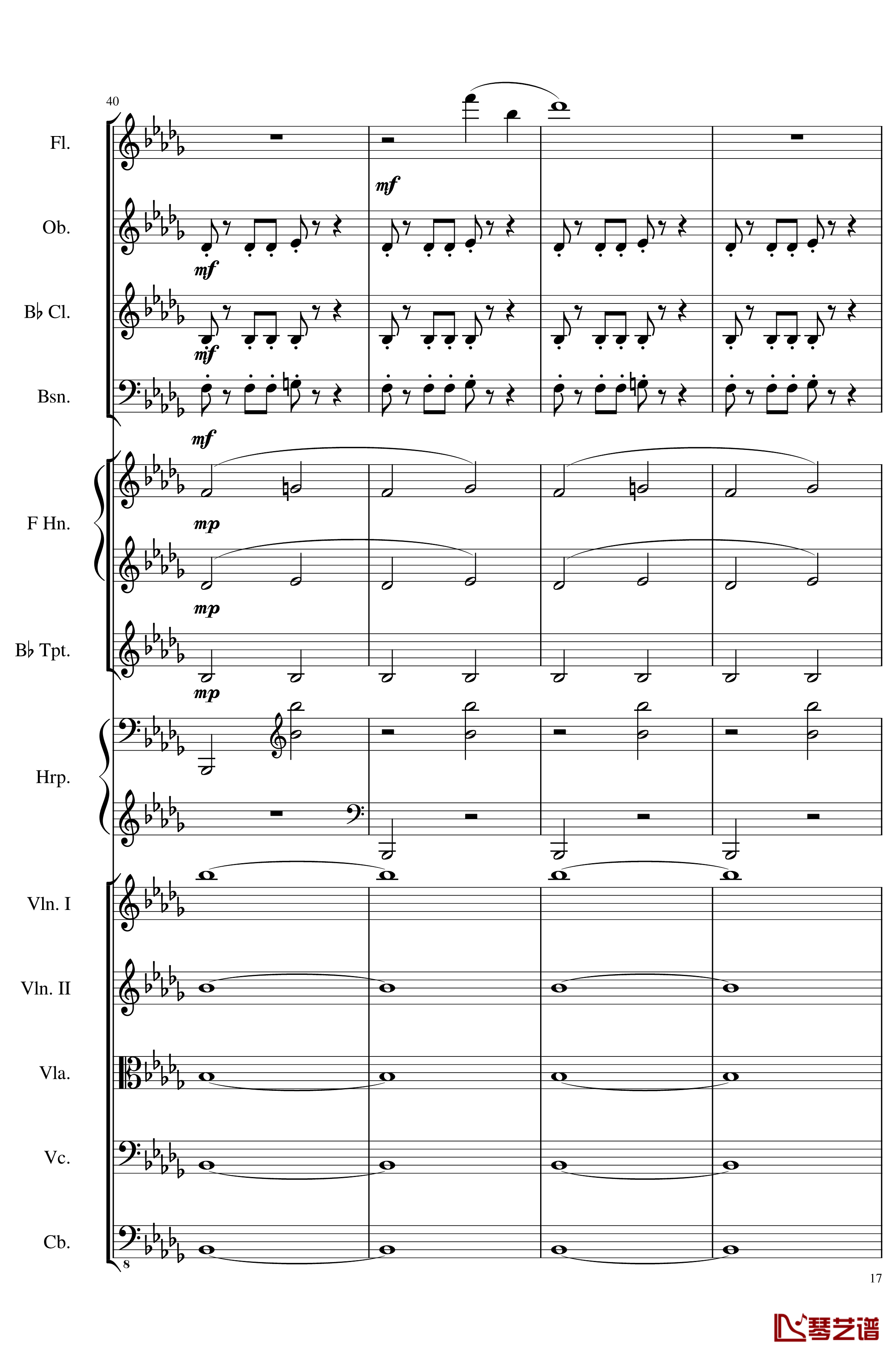 Clair de lune, Op.109钢琴谱-一个球17