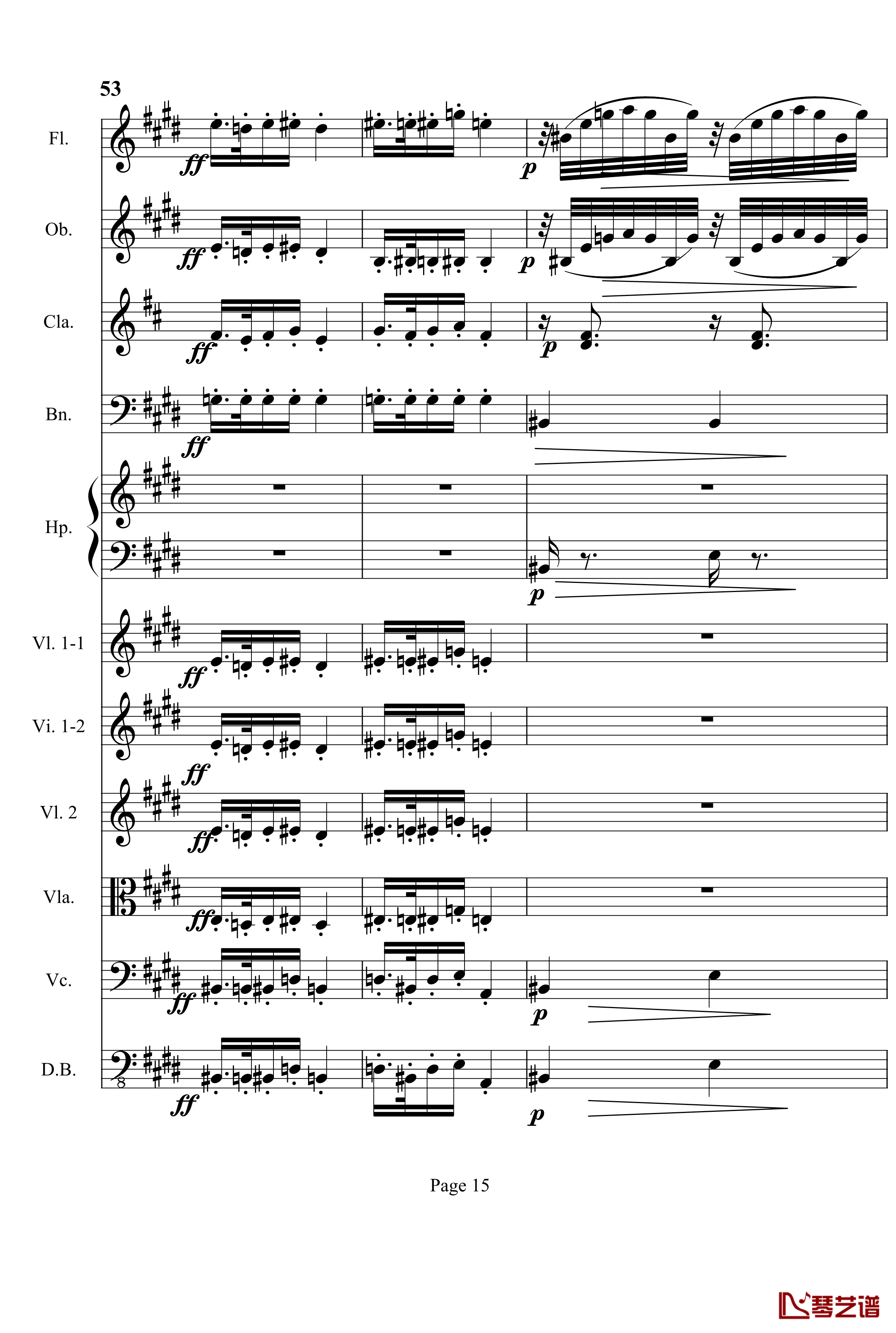 奏鸣曲之交响钢琴谱-第3首-Ⅱ-贝多芬-beethoven15