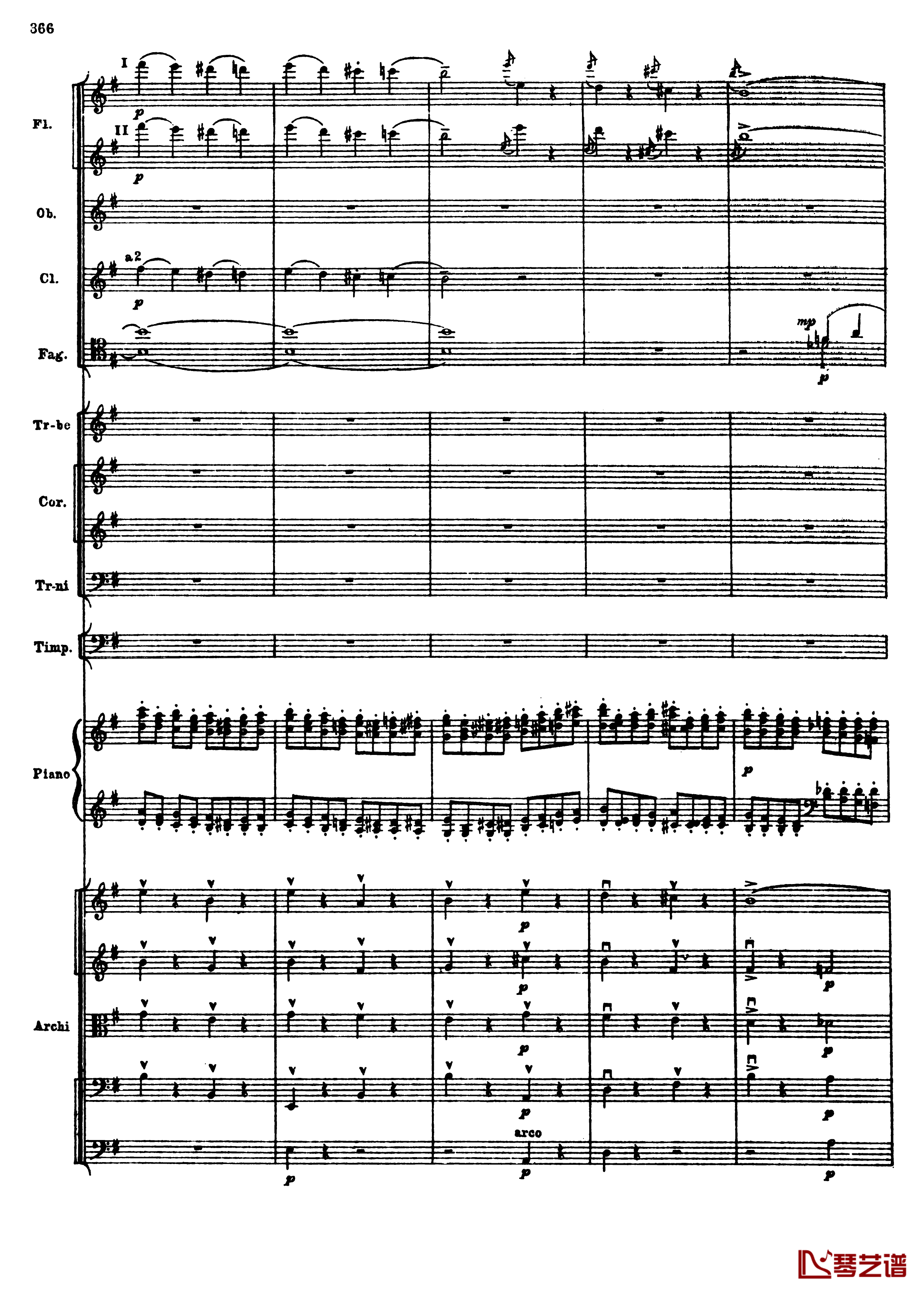 普罗科菲耶夫第三钢琴协奏曲钢琴谱-总谱-普罗科非耶夫98