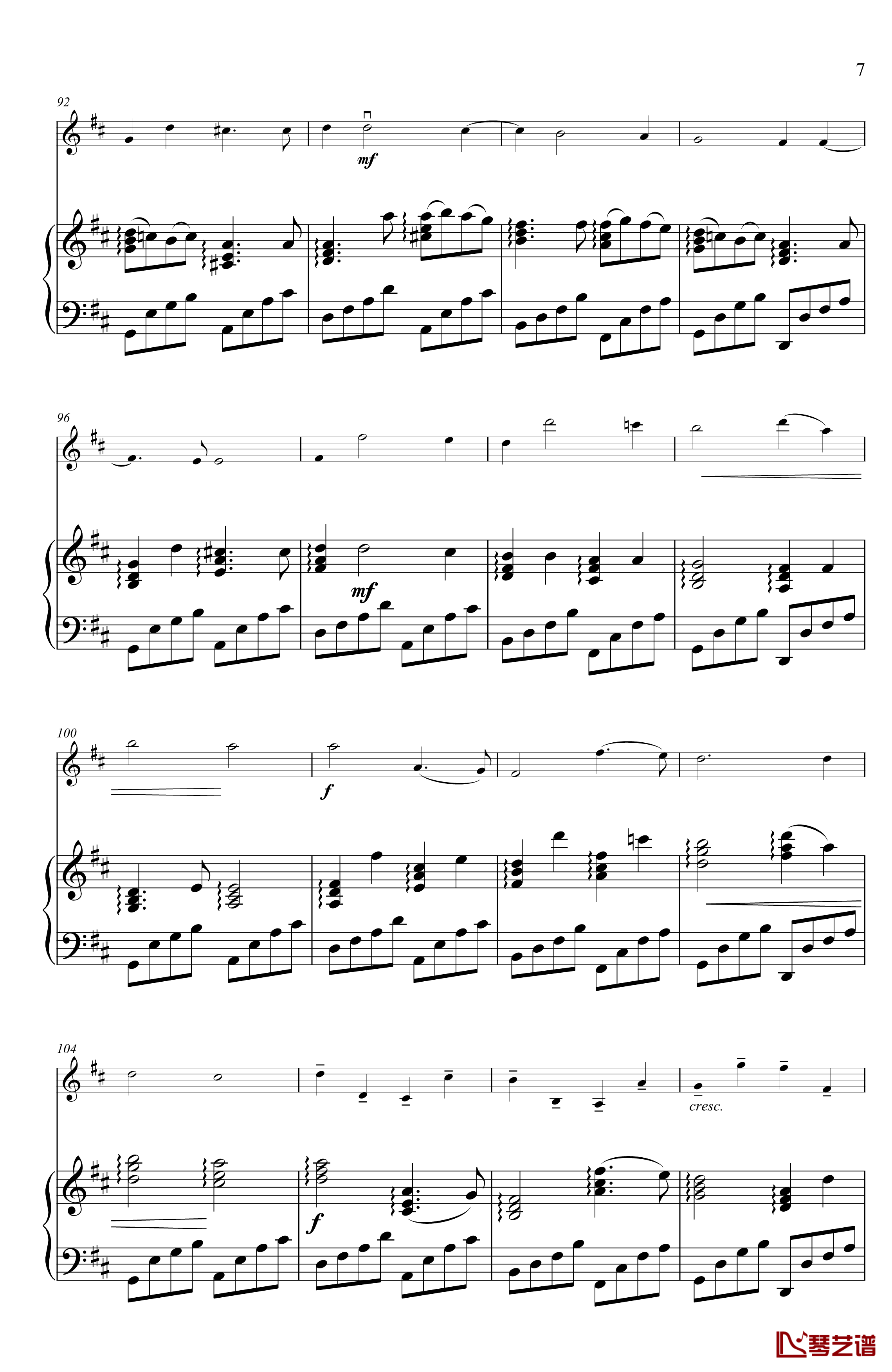 卡农钢琴谱-小题钢琴-帕赫贝尔-Pachelbel7