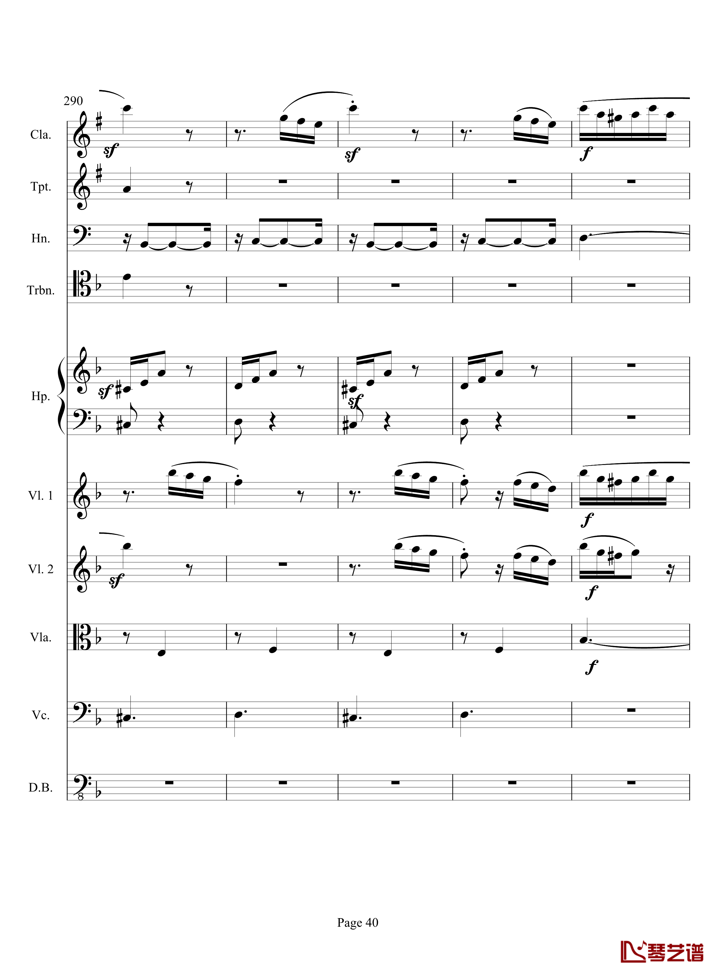 奏鸣曲之交响钢琴谱-第17首-Ⅲ-贝多芬-beethoven40