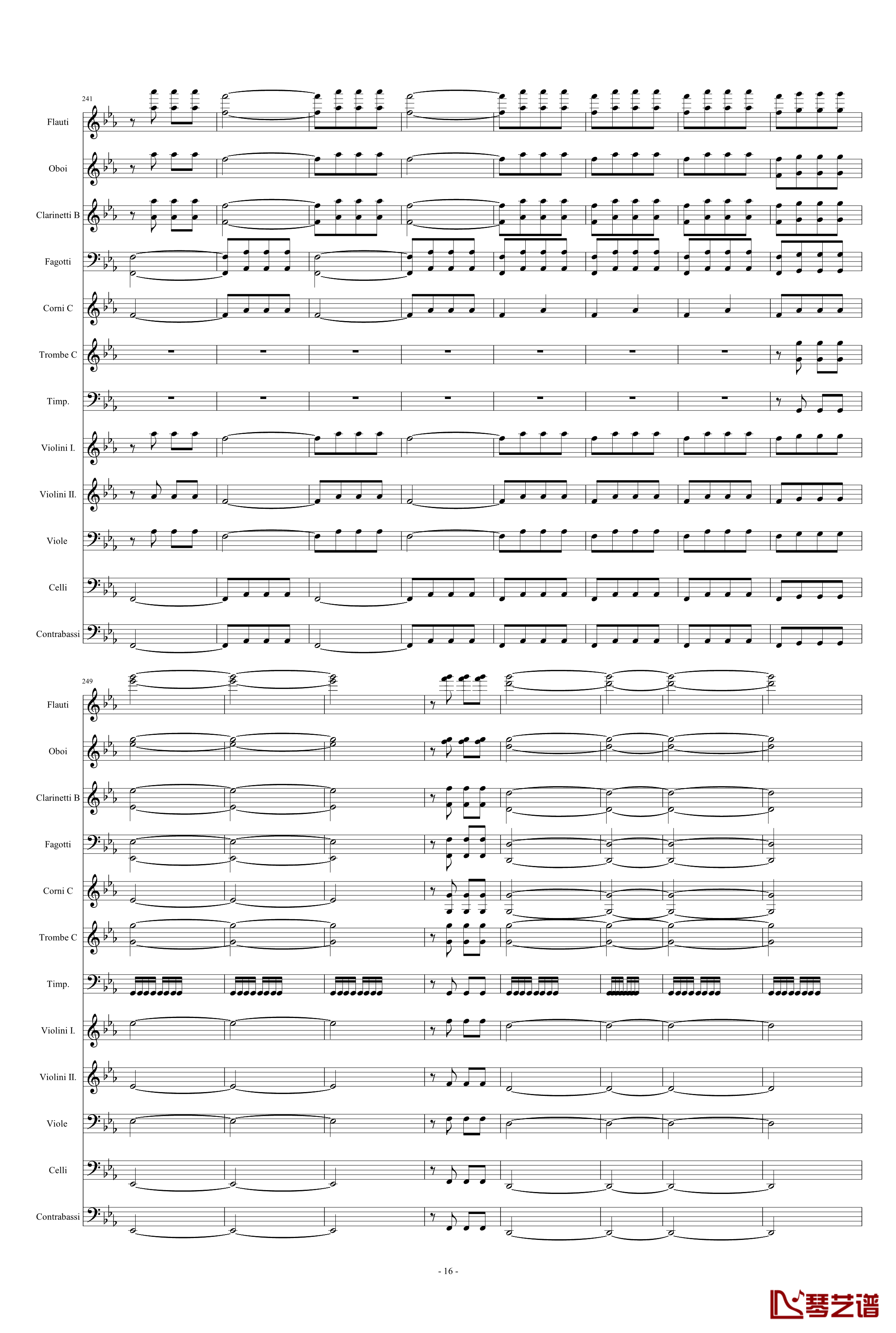 命运交响曲钢琴谱-潦草-贝多芬-beethoven16