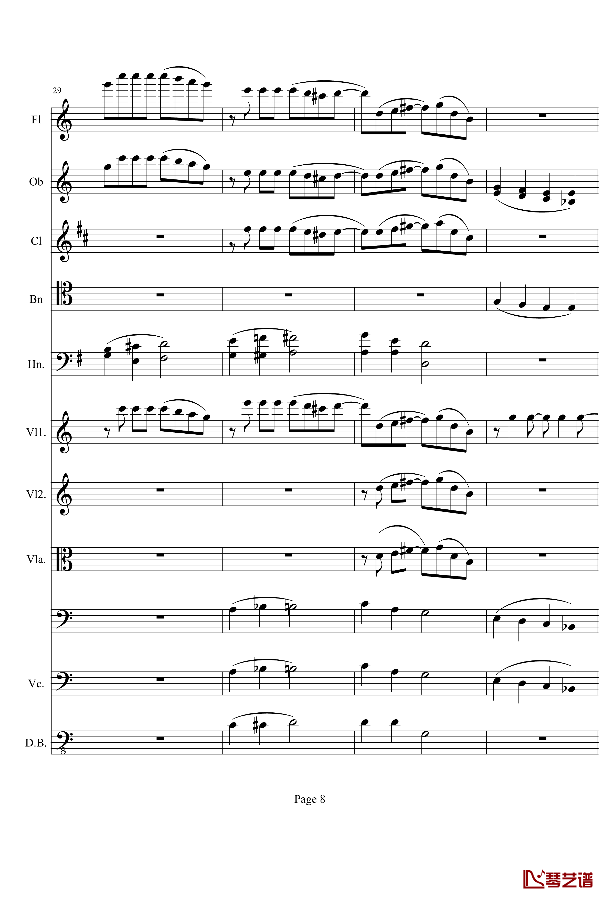 奏鸣曲之交响钢琴谱-第10首-Ⅱ-贝多芬-beethoven8