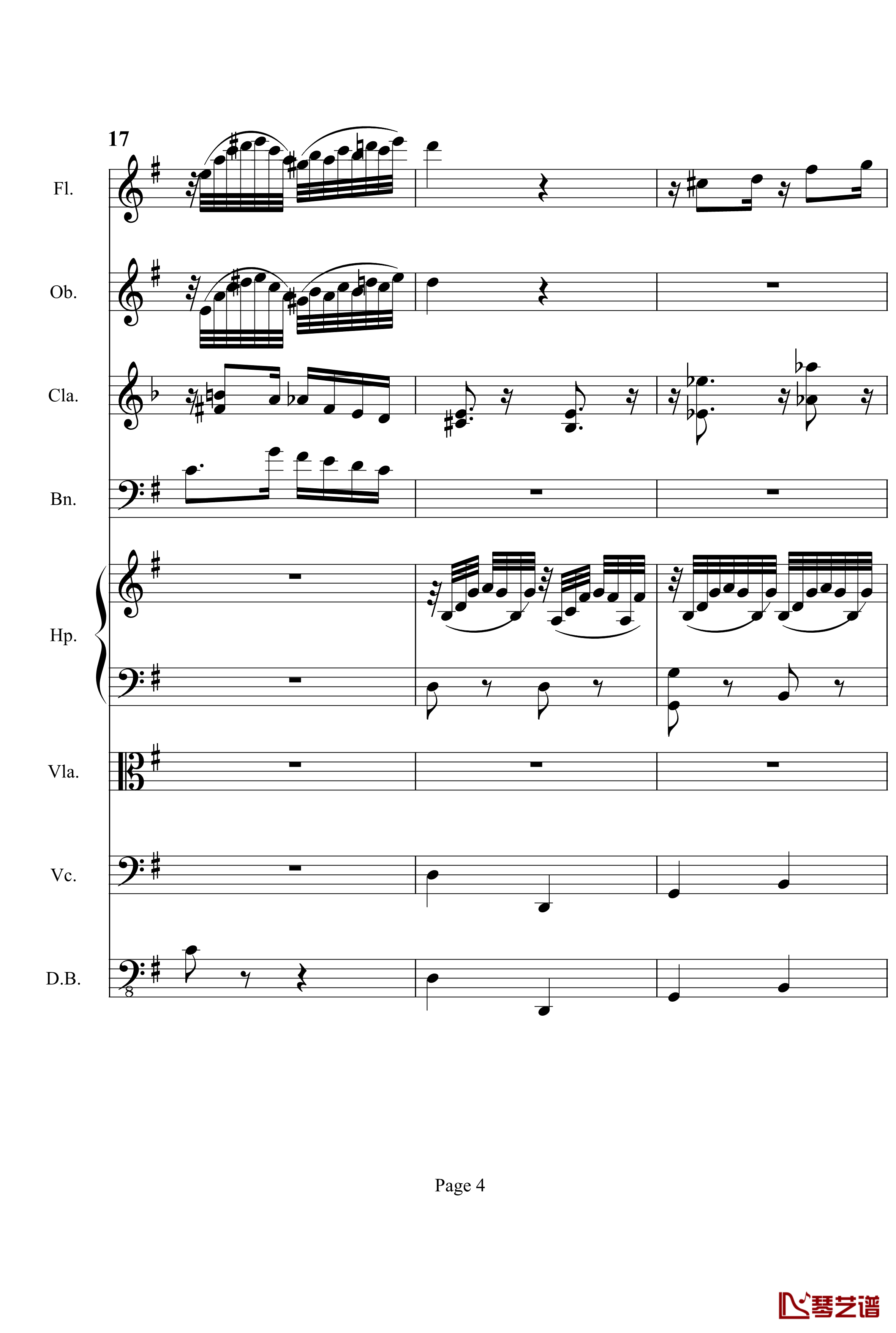 奏鸣曲之交响钢琴谱-第3首-Ⅱ-贝多芬-beethoven4