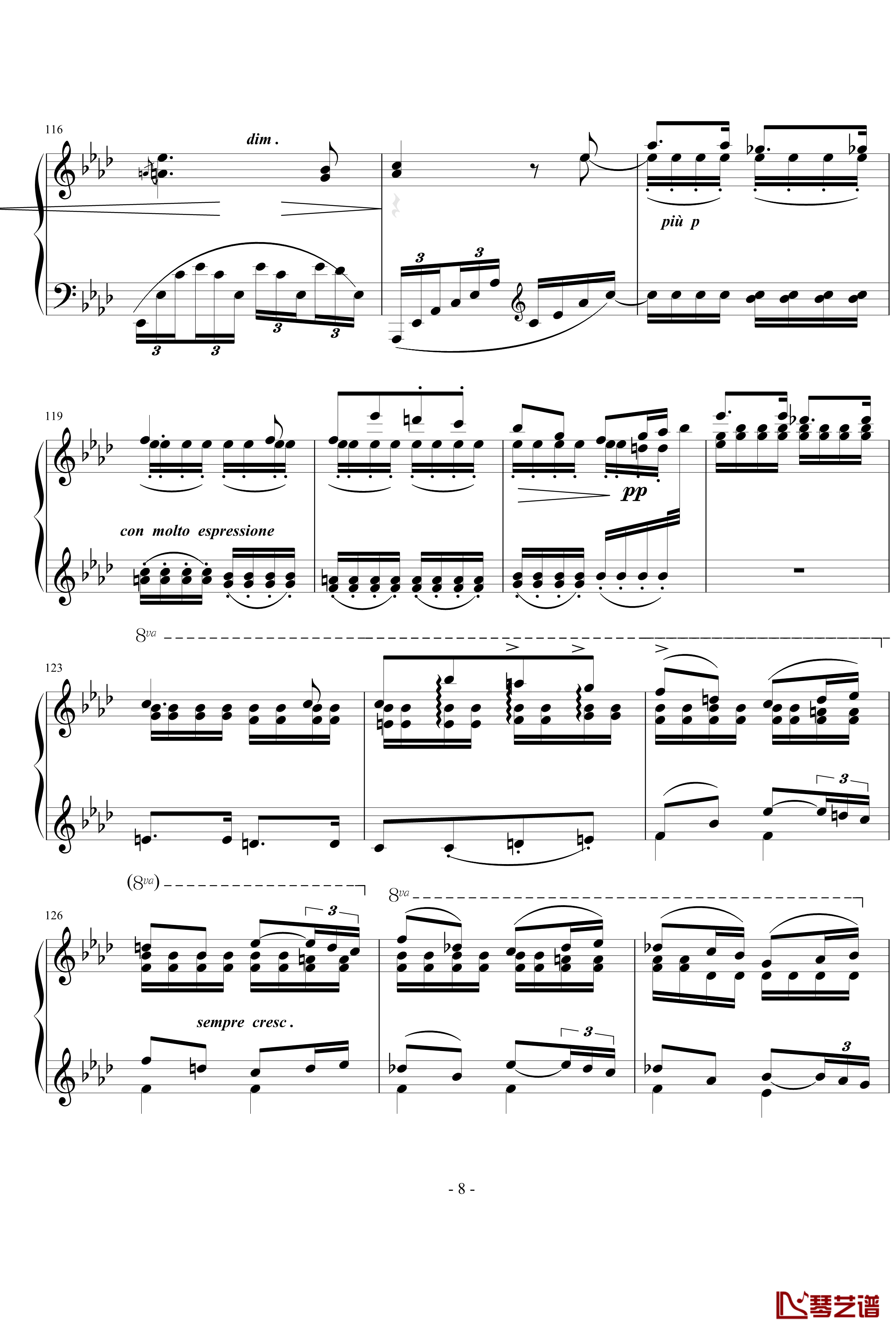 行板钢琴谱-勃拉姆斯-Brahms8