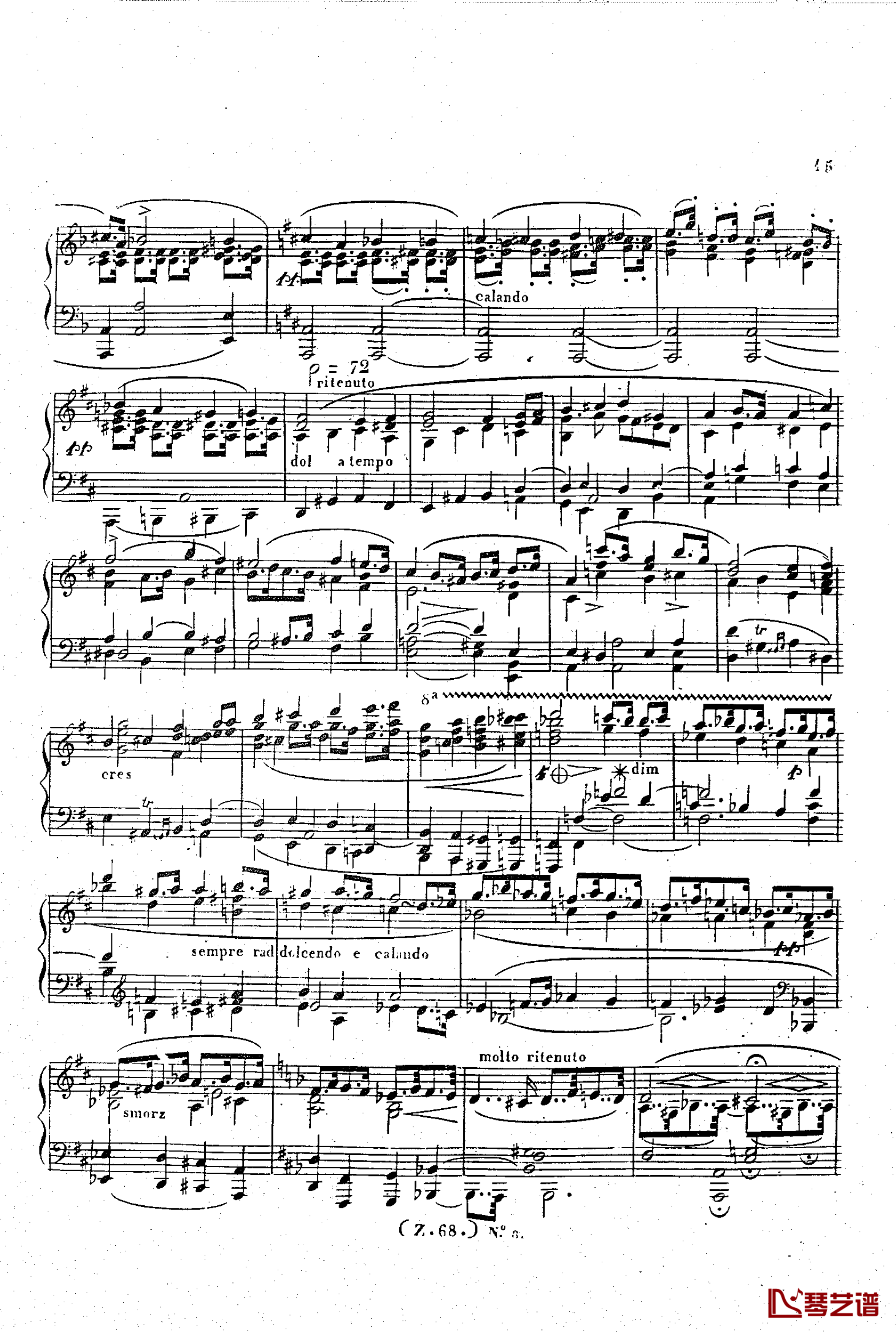  d小调第六钢琴奏鸣曲 Op.124钢琴谱-车尔尼-Czerny16