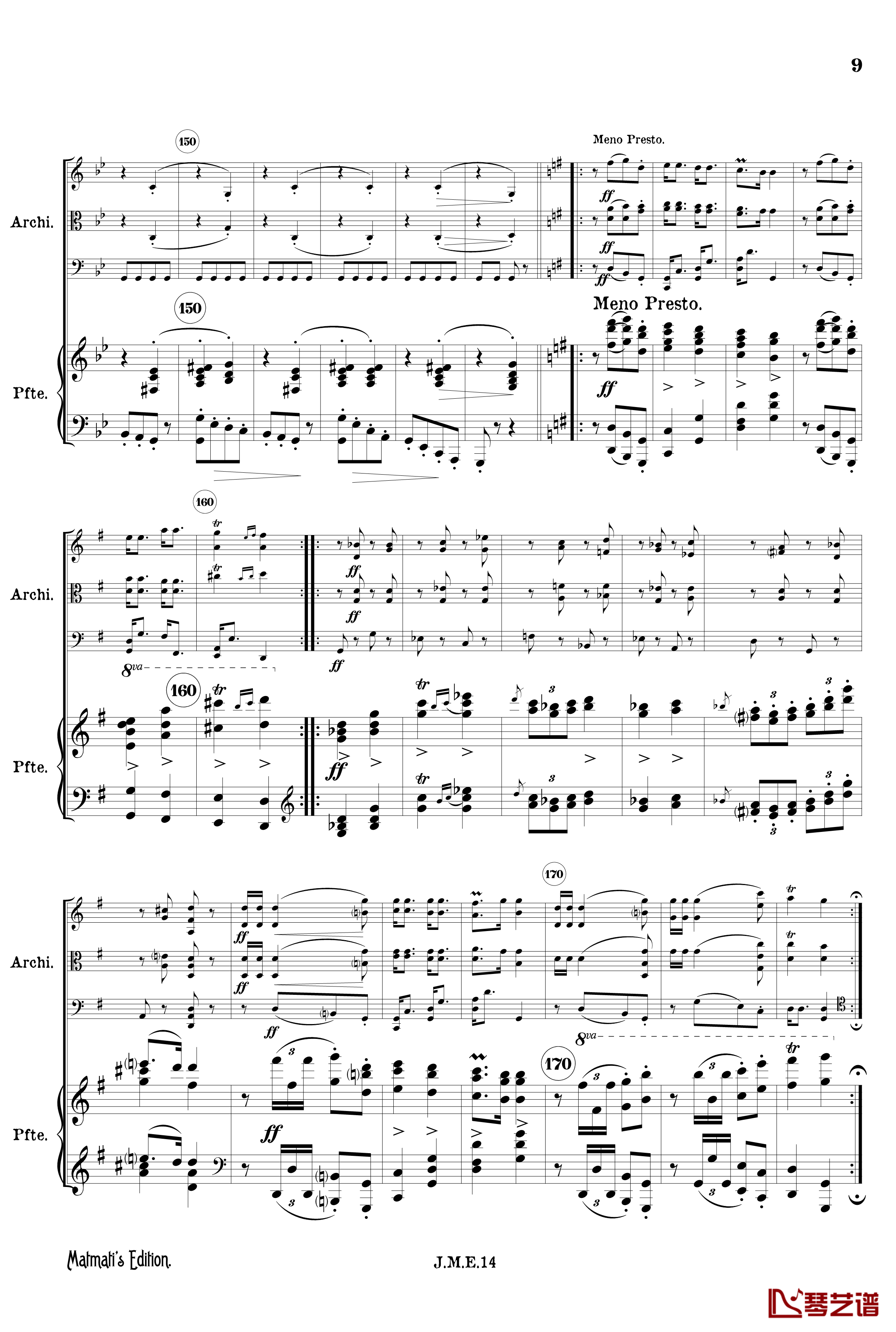 g小调第一钢琴四重奏 Op.25  第四乐章 吉普赛回旋曲钢琴谱-勃拉姆斯10