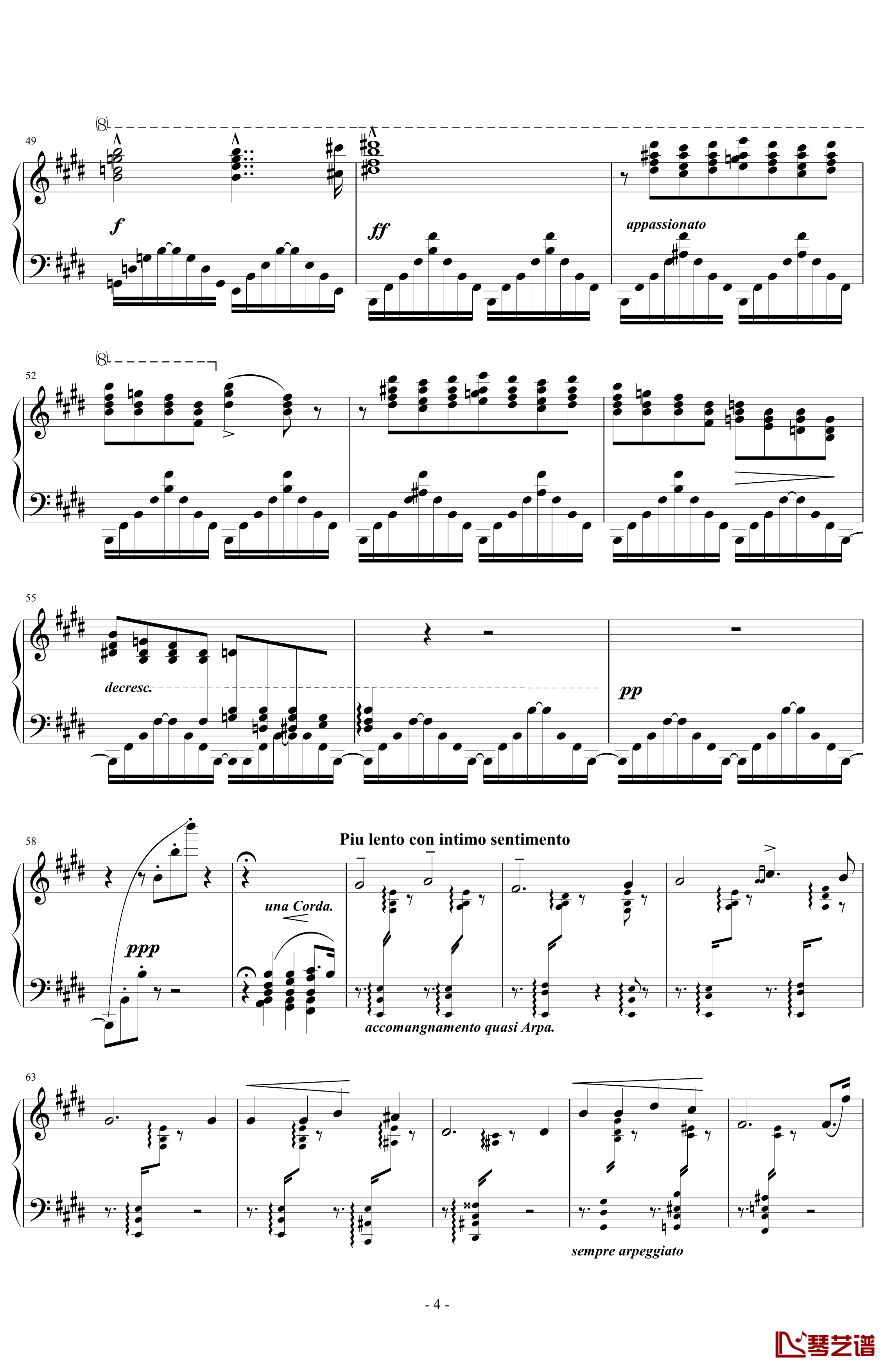 超技练习曲第11号钢琴谱-夜之和谐-李斯特4