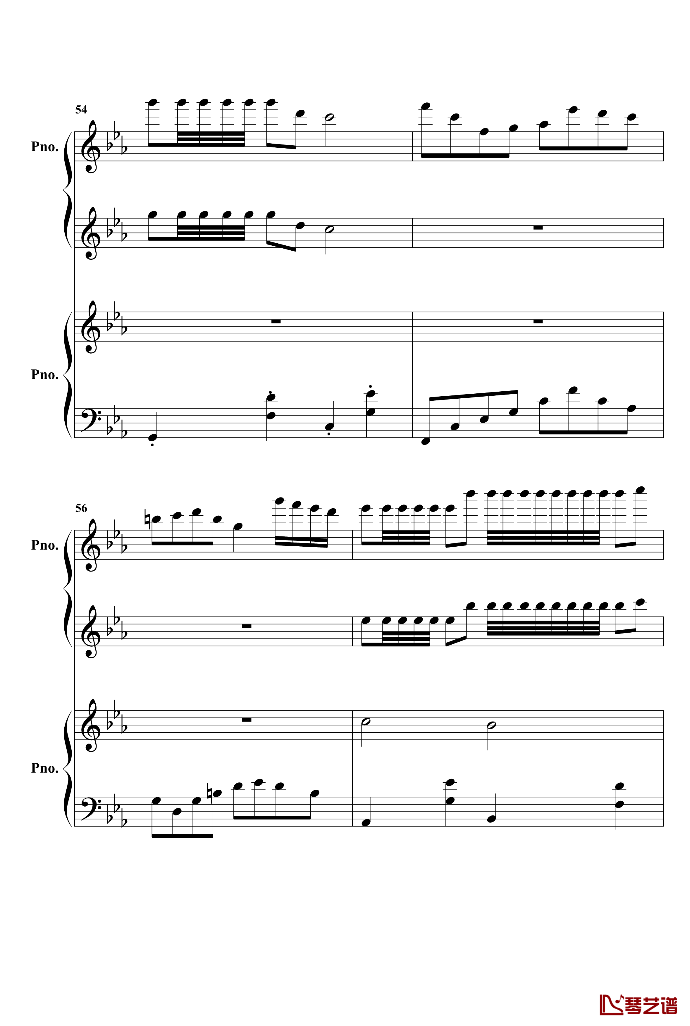 欢沁钢琴谱-两架钢琴-林海15
