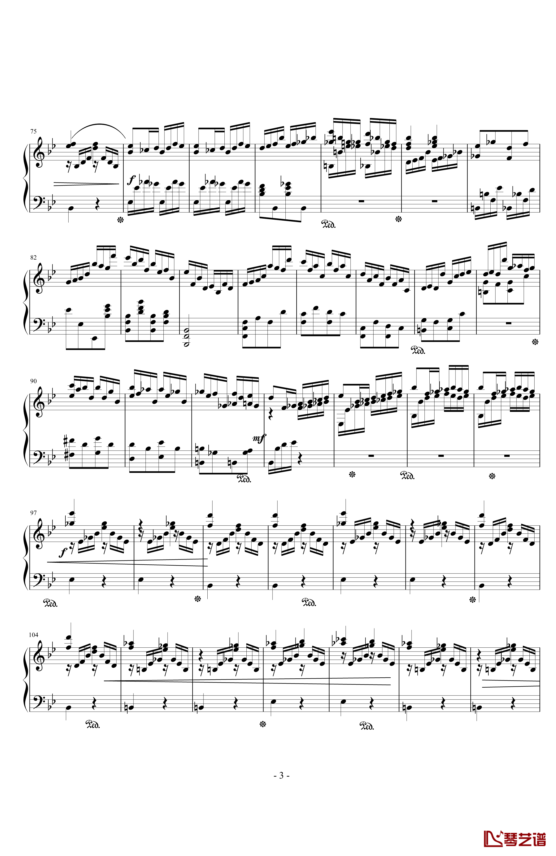 旋律练习曲op4 No 2钢琴谱-yangzhen0813