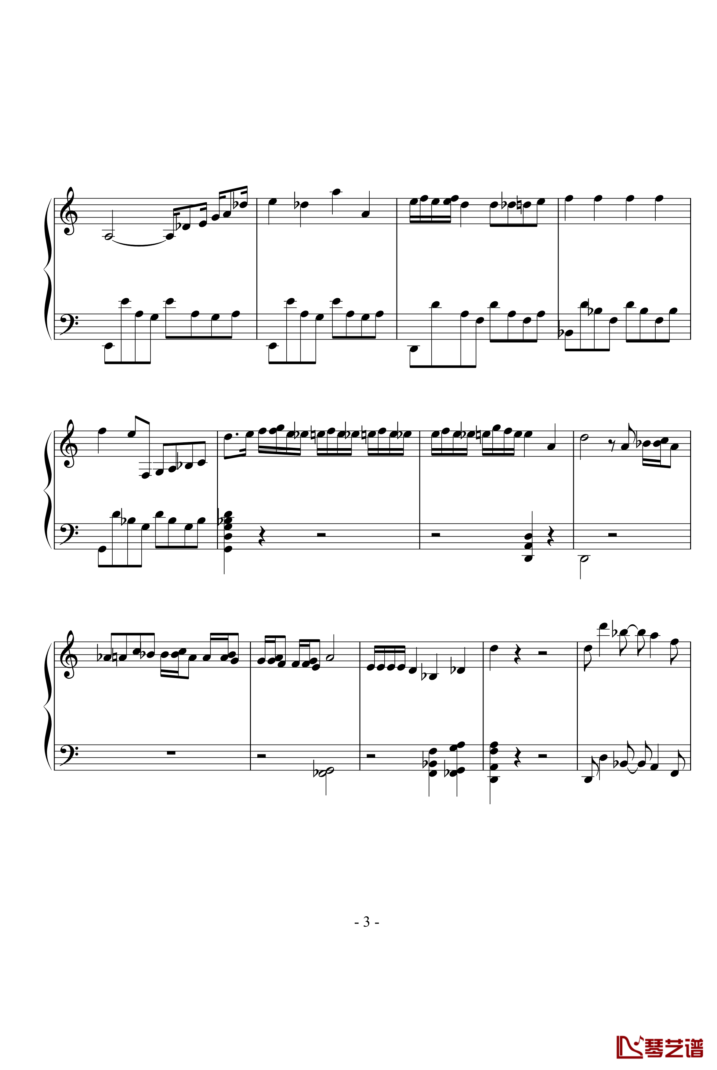 zarda钢琴谱-世界名曲3