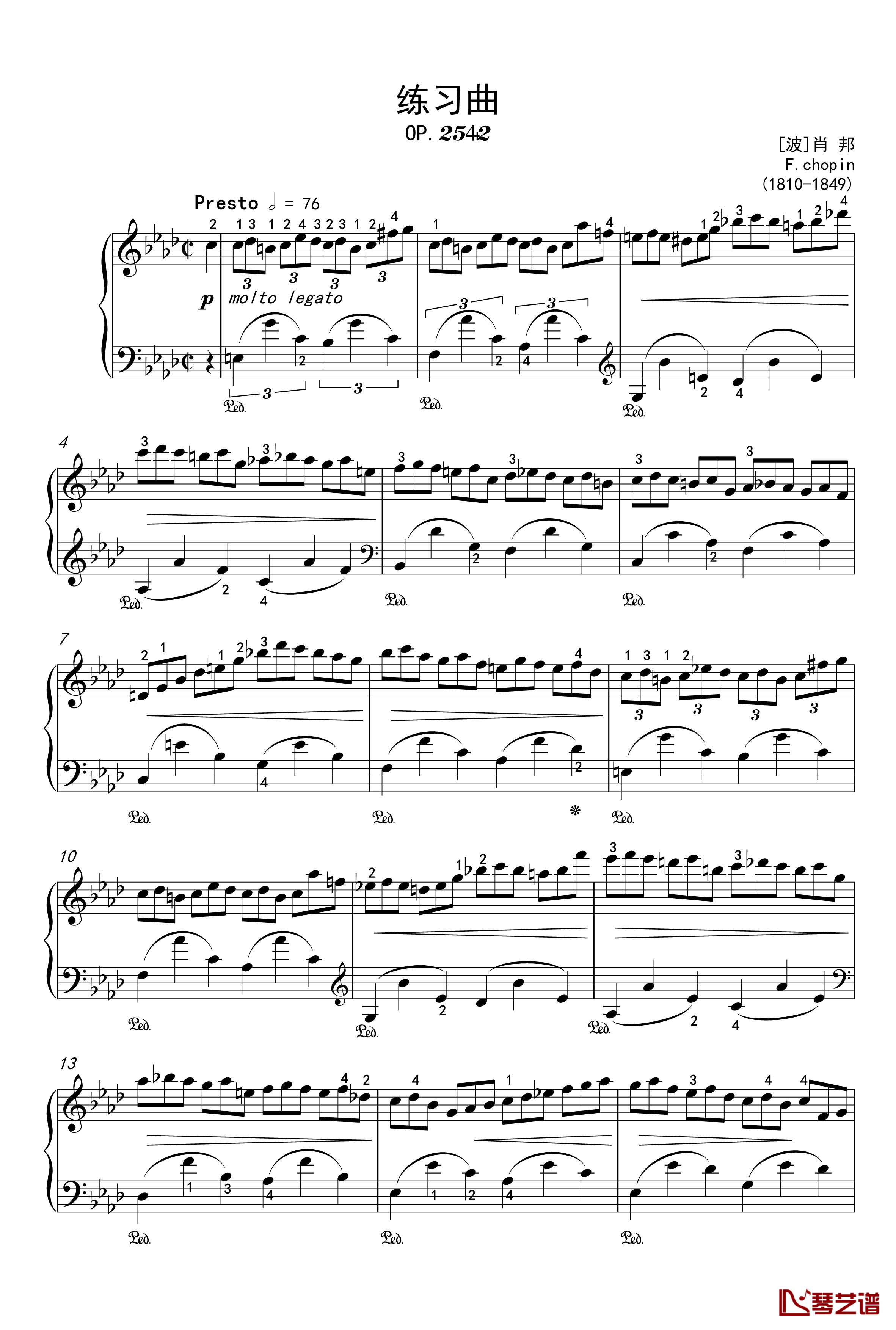 练习曲钢琴谱-OP-25-2-肖邦-chopin1