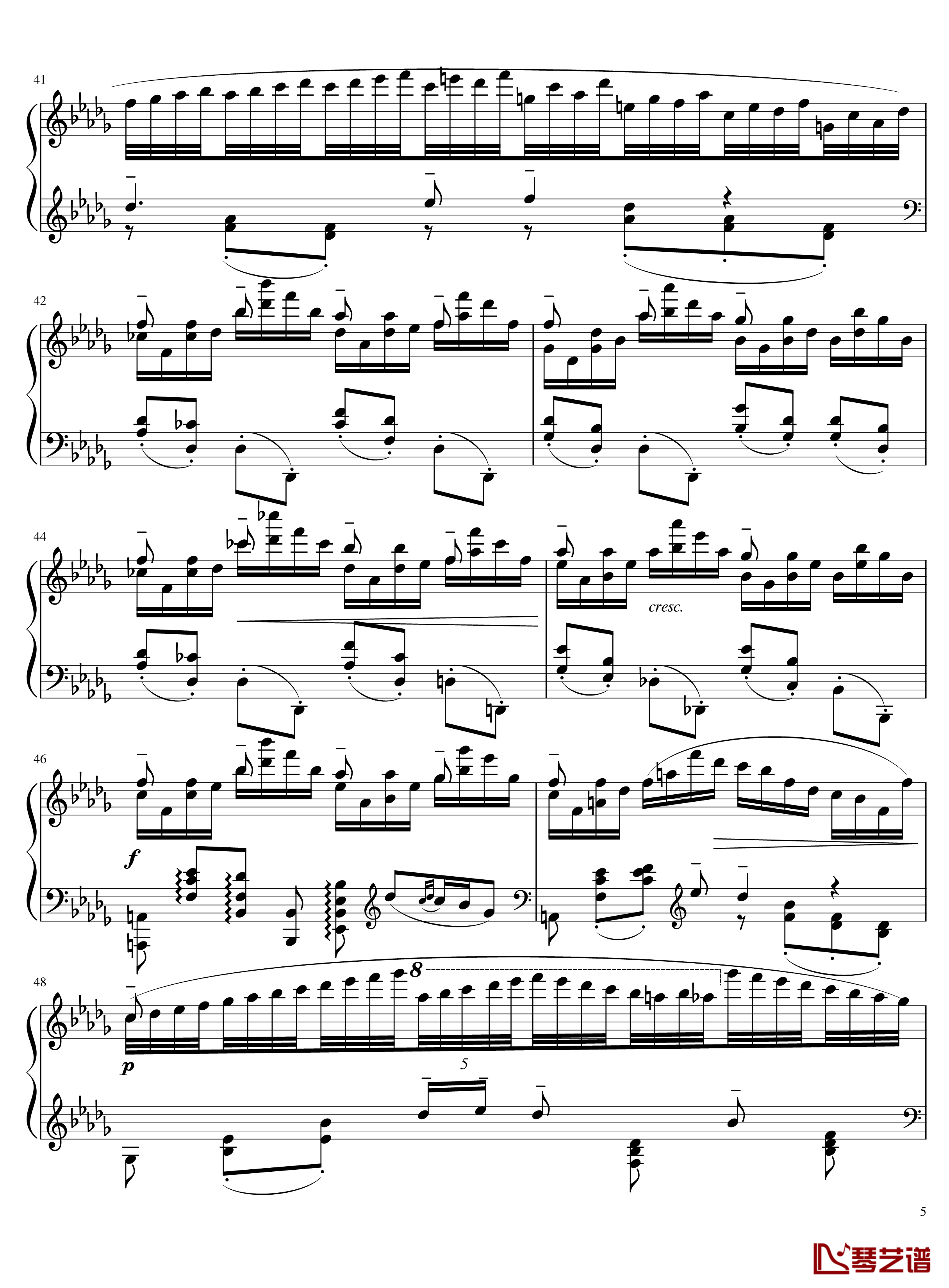 百灵鸟钢琴谱-格林卡5