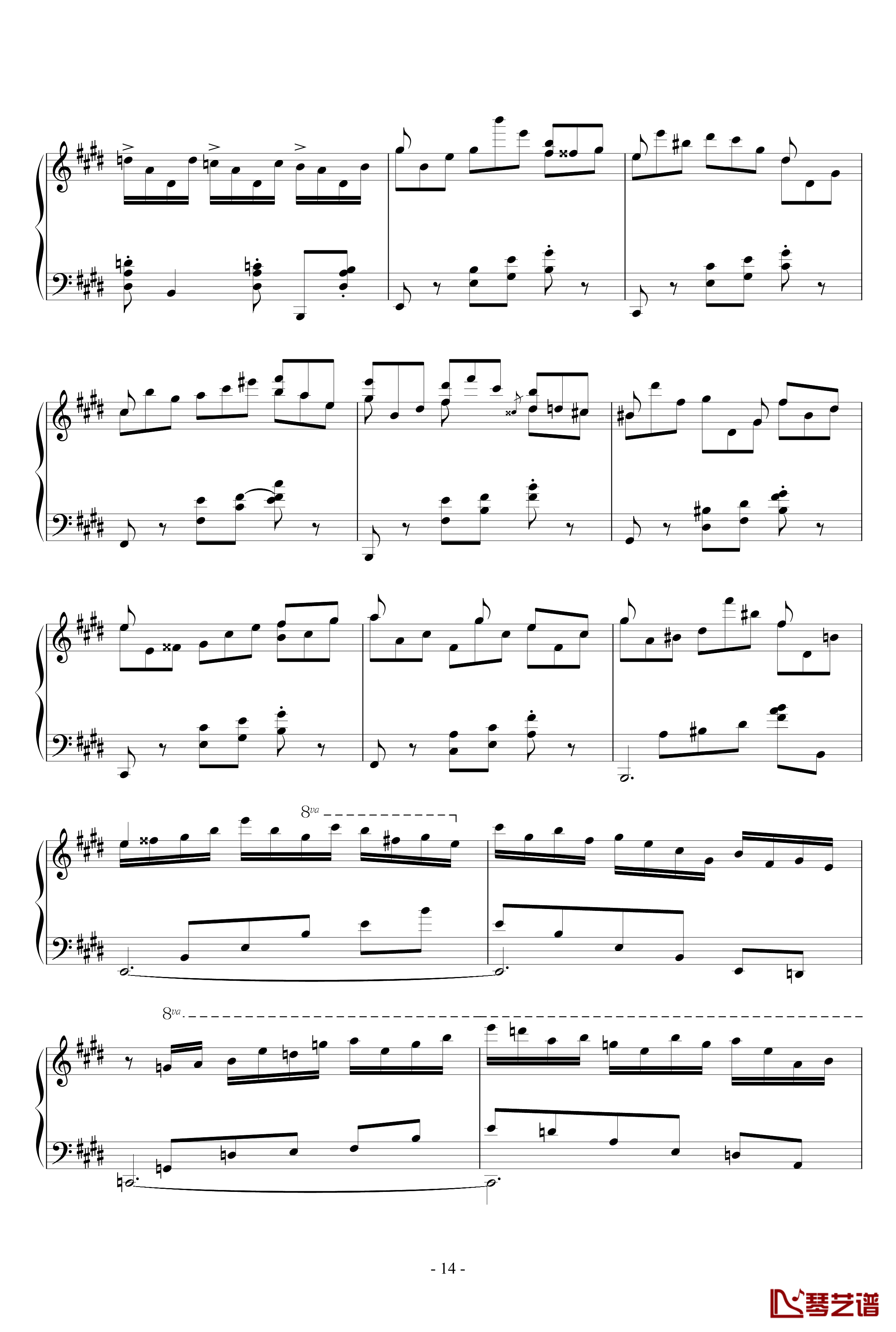 Capriccio For jubeat钢琴谱-芮-Really14