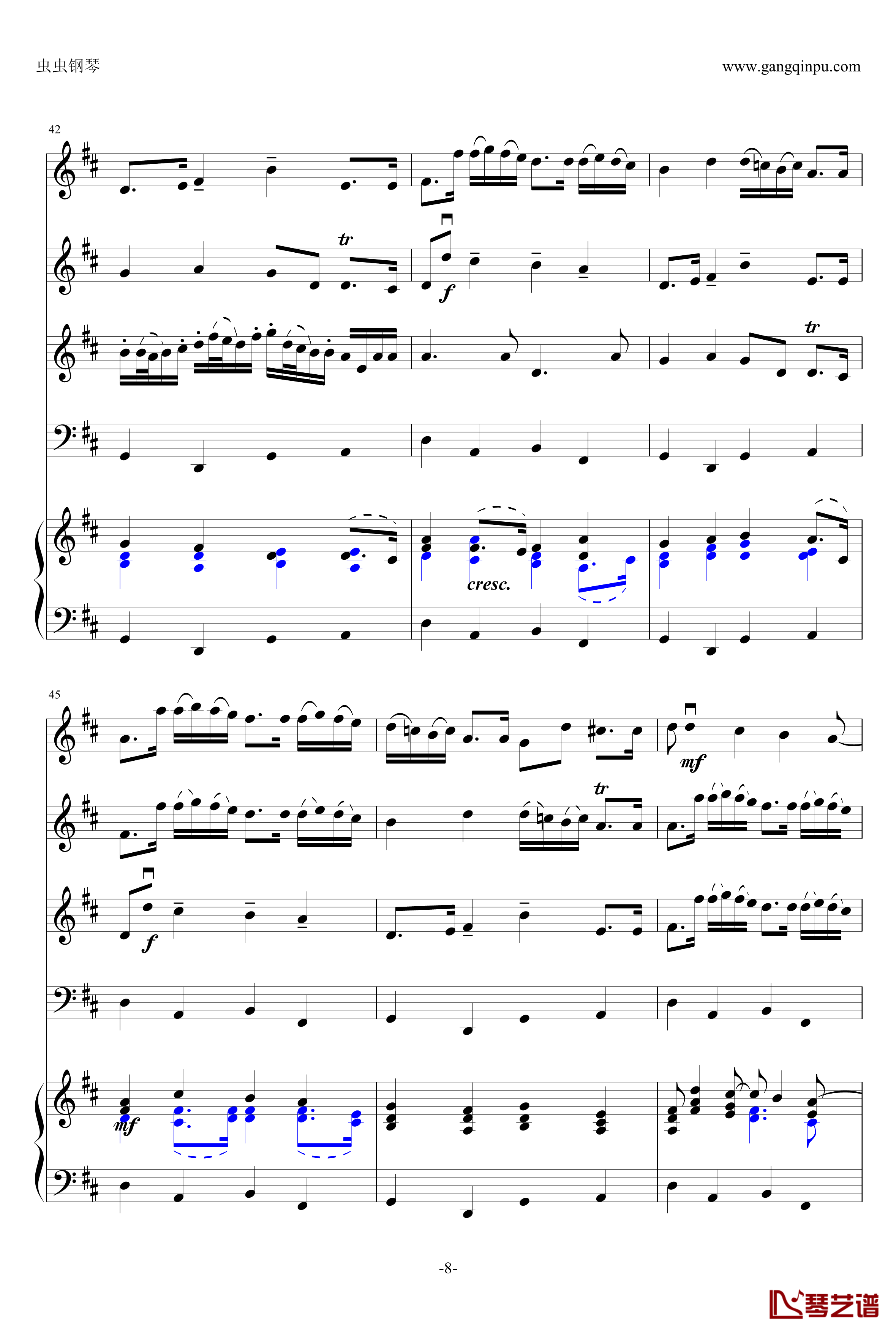 卡农钢琴谱-原版引进-帕赫贝尔-Pachelbel8