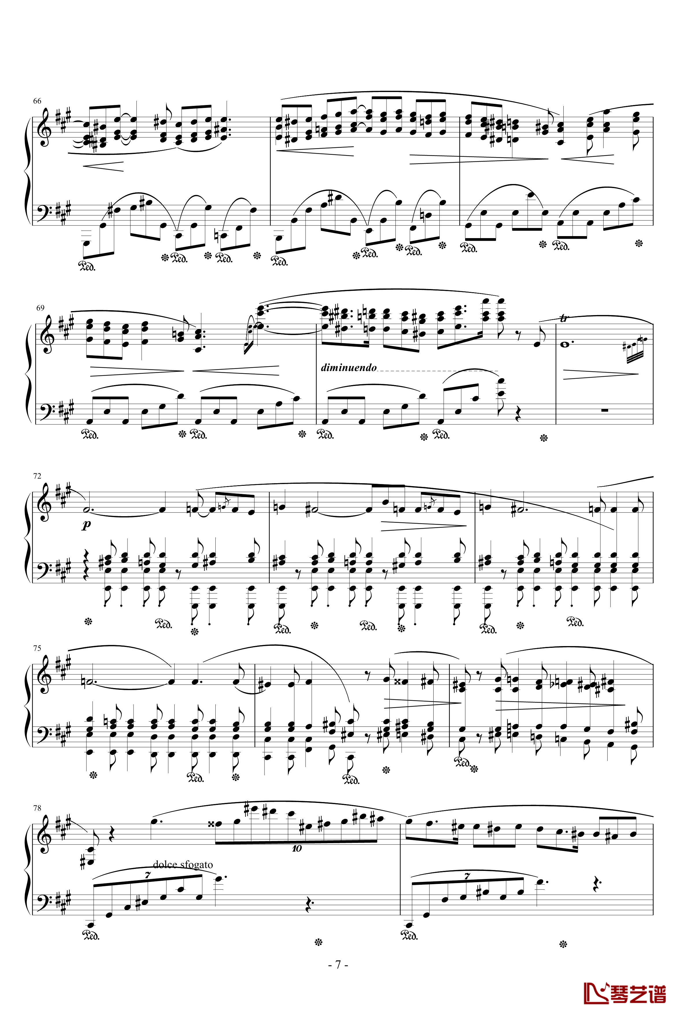 船歌钢琴谱-肖邦-chopin7