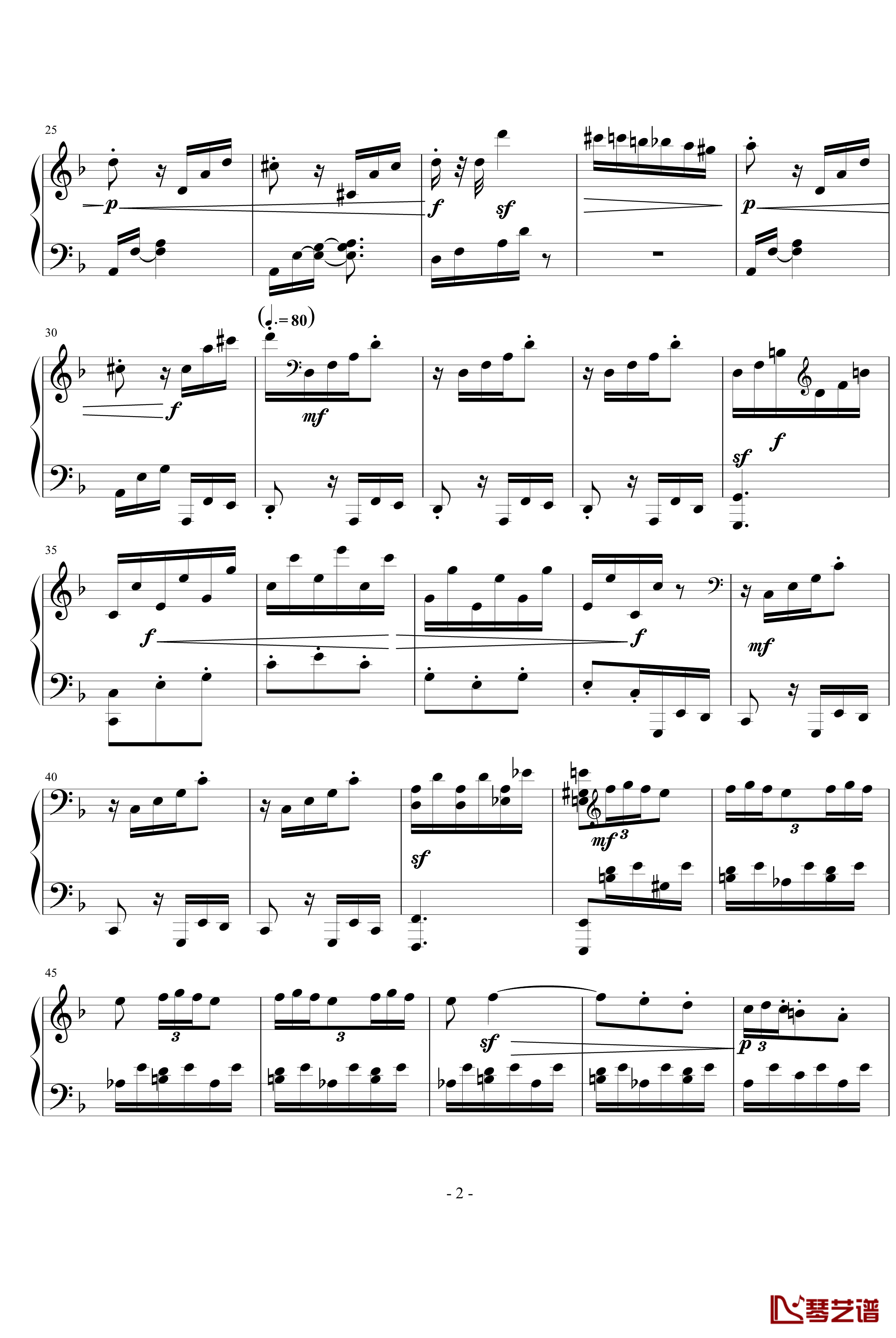 暴风雨第三乐章钢琴谱-贝多芬-beethoven2