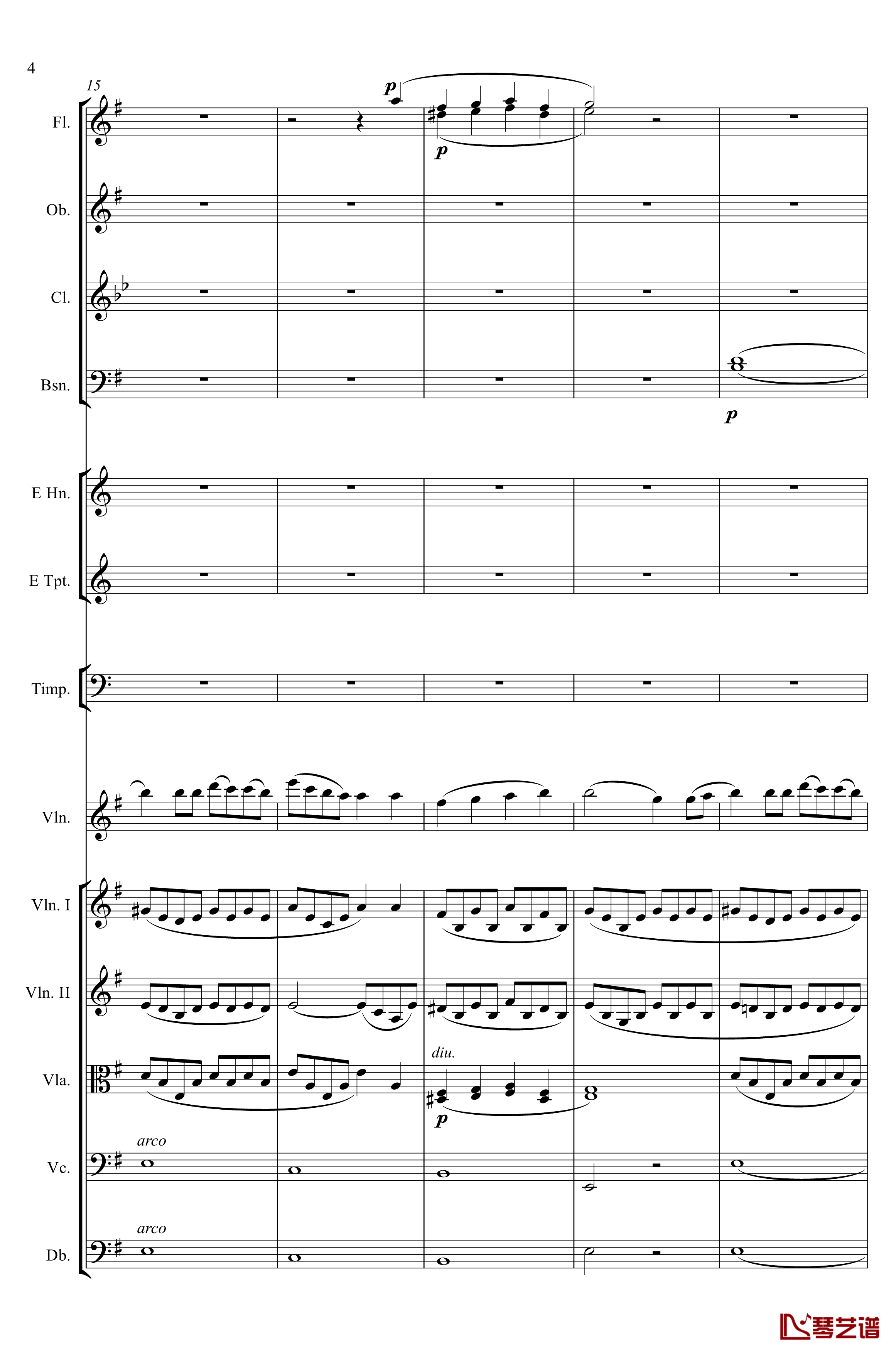 e小调小提琴协奏曲Op.64钢琴谱-第一乐章-门德尔松4
