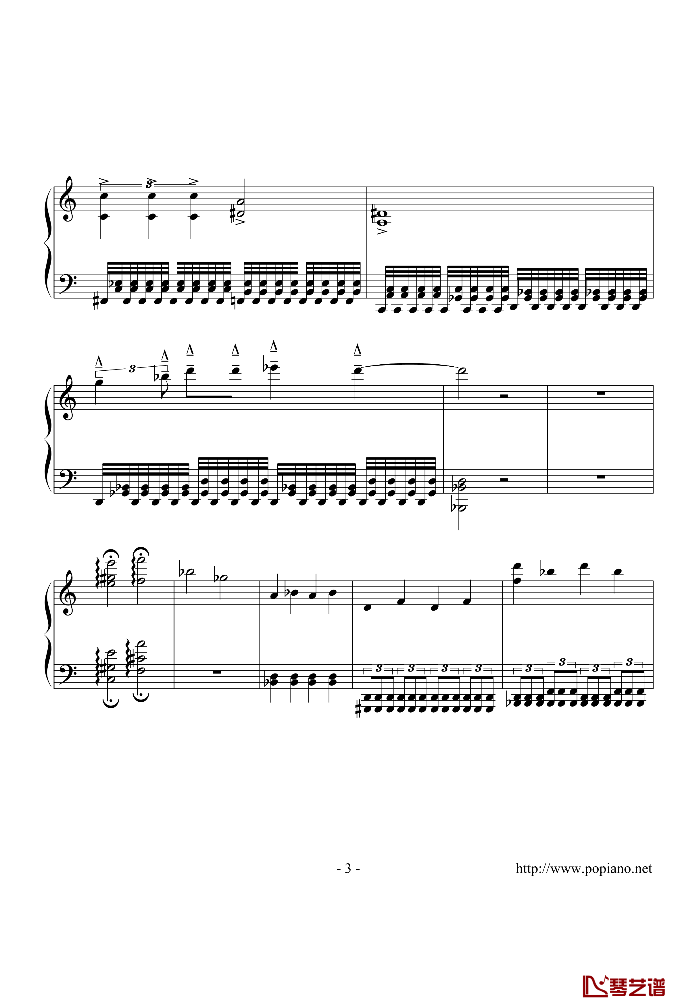 晚年印象钢琴谱-DXF3