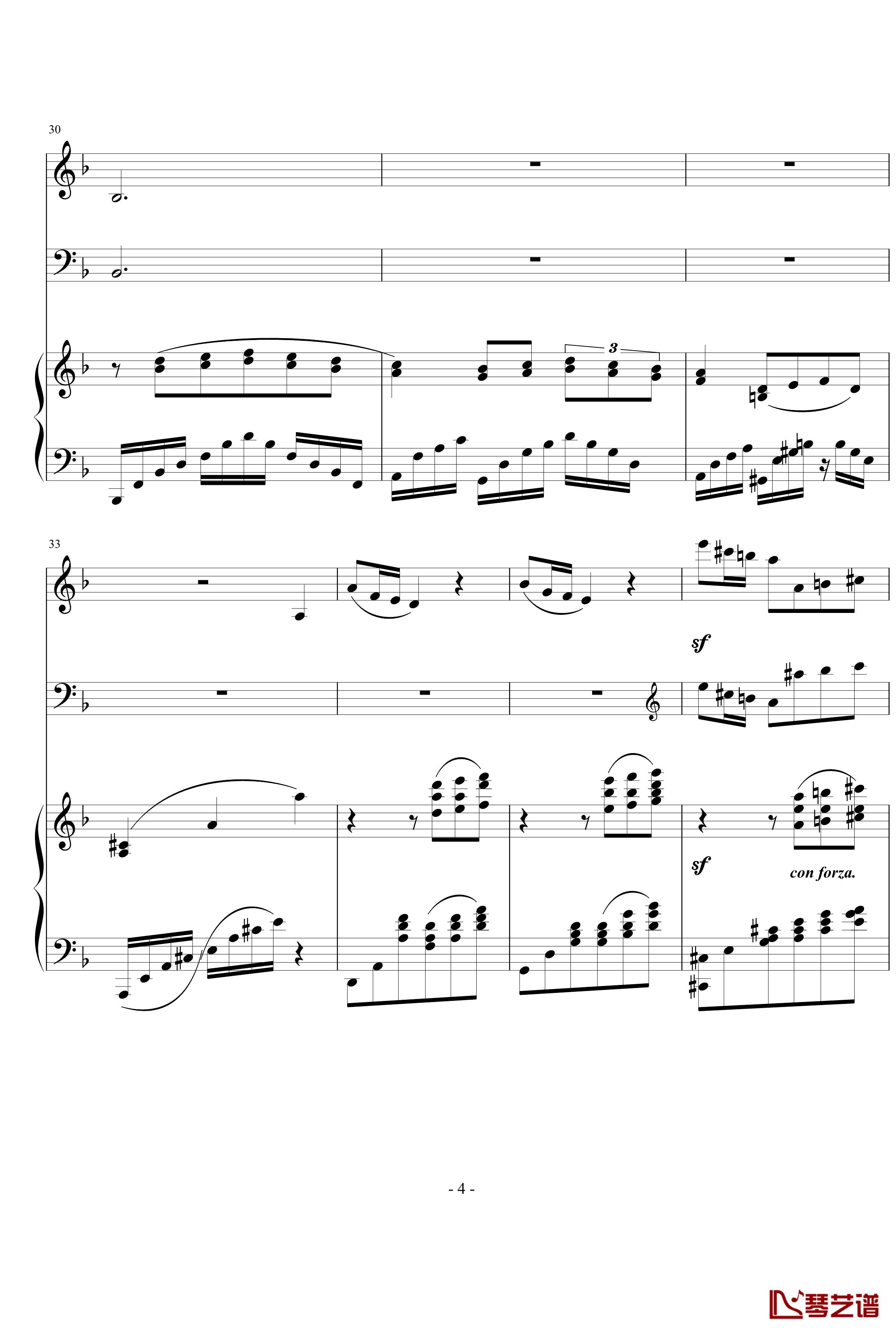 D大调钢琴三重奏第2乐章钢琴谱-原创-nyride4