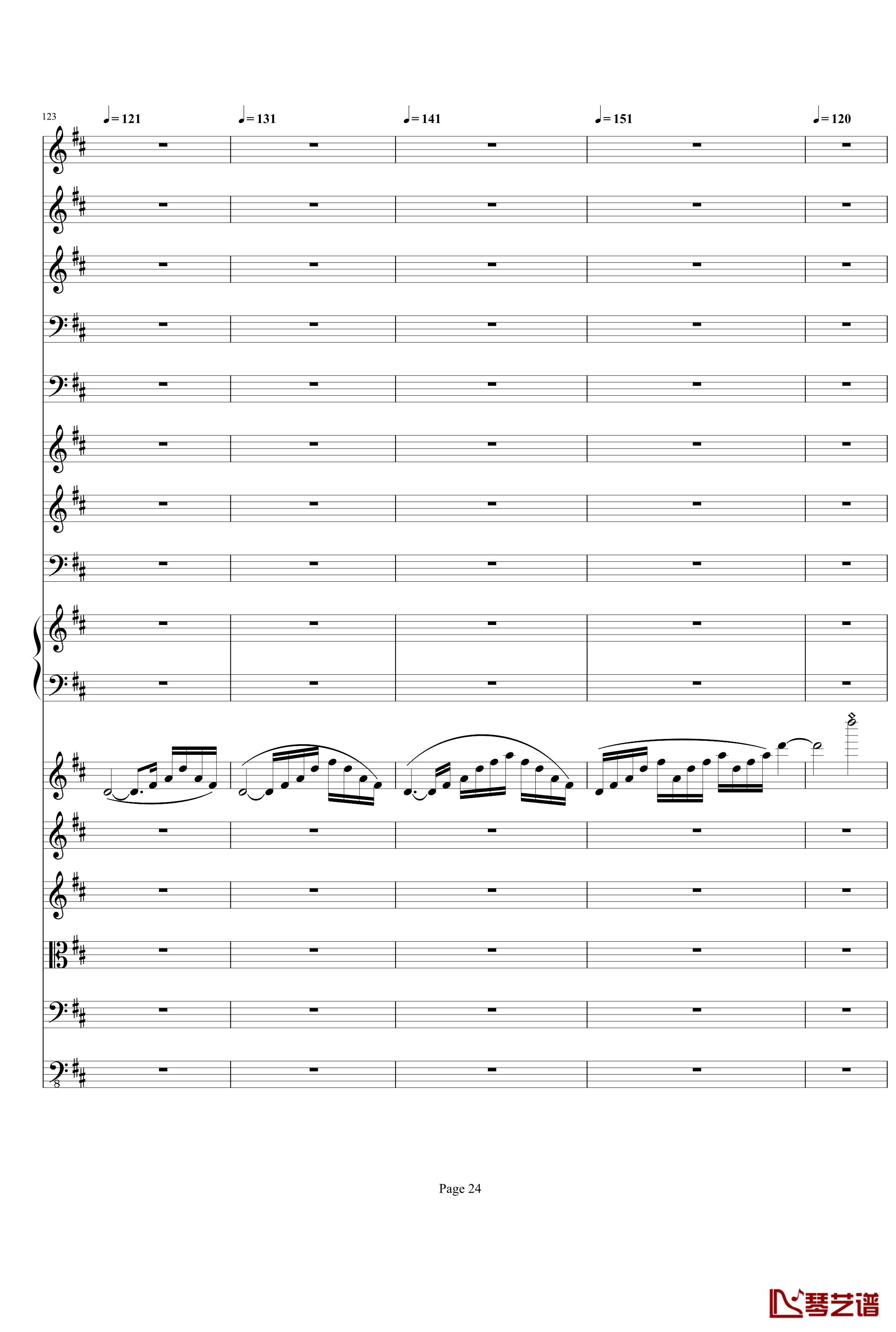 b小调小提琴协奏曲第三乐章钢琴谱-总谱-项道荣24
