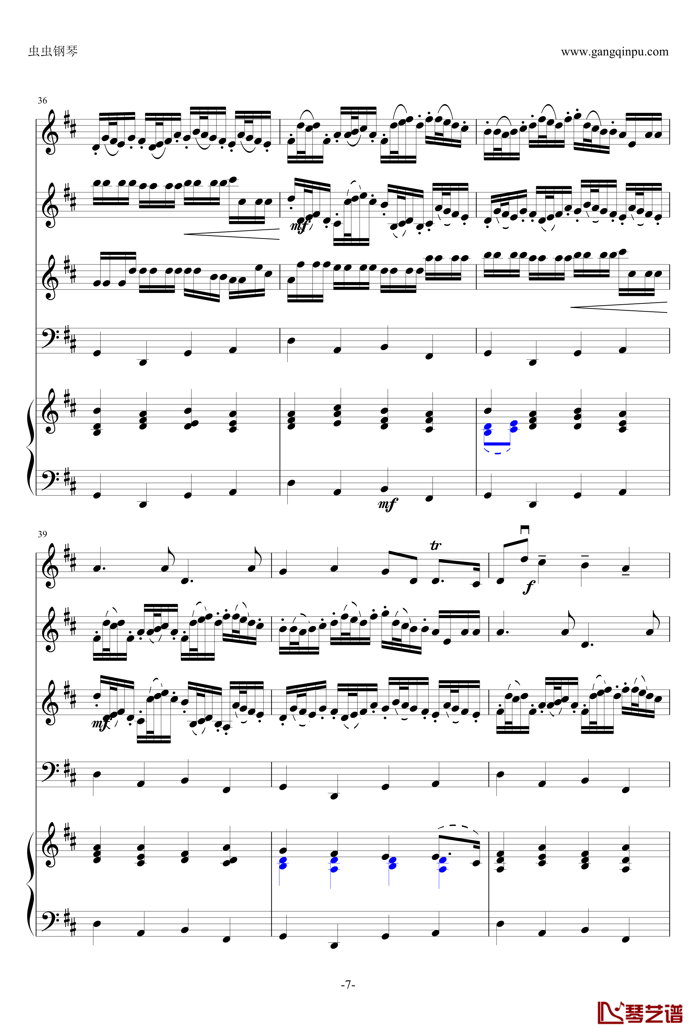 卡农钢琴谱-原版引进-帕赫贝尔-Pachelbel7