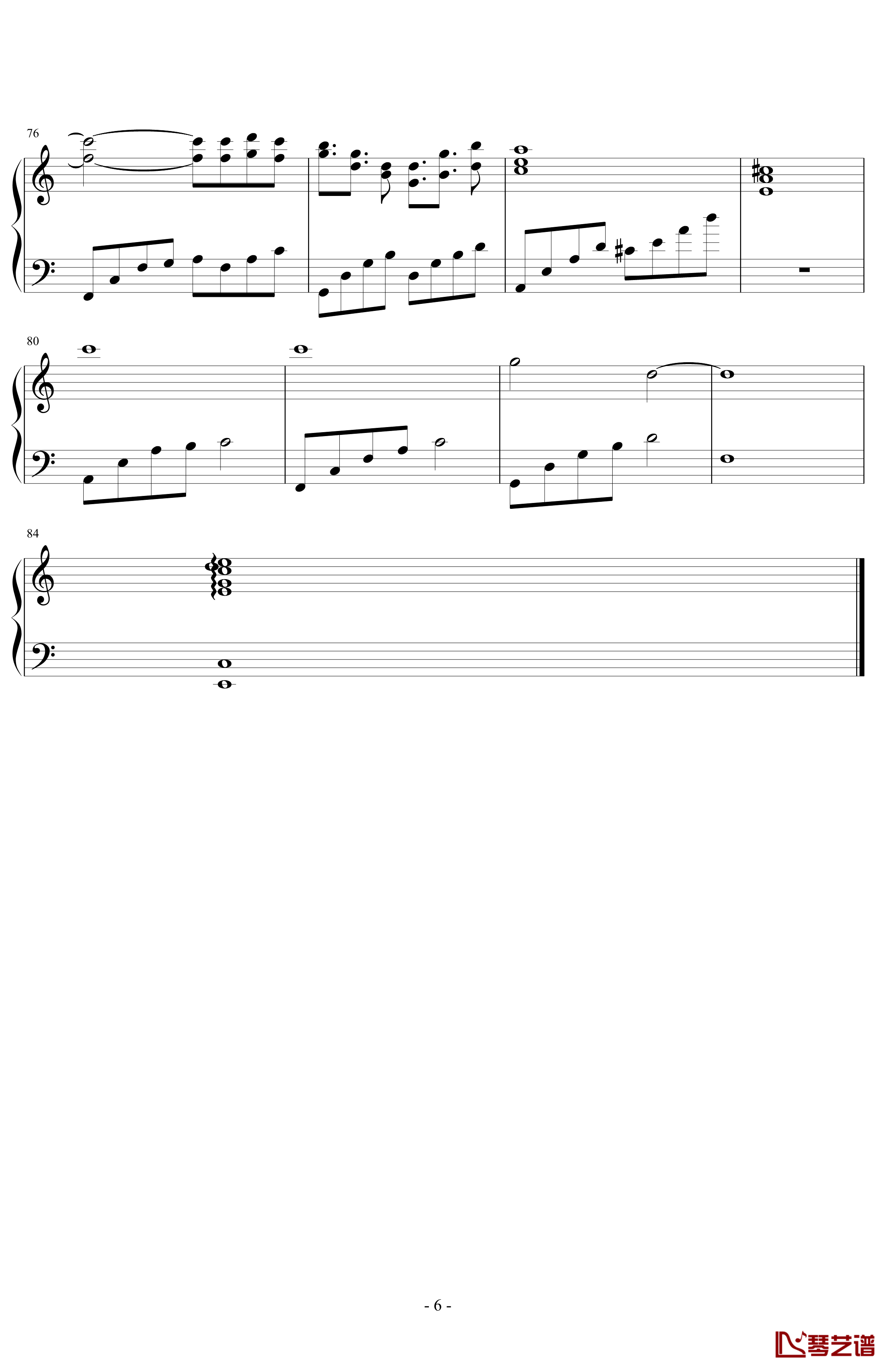 思念随想曲钢琴谱-byxdm6
