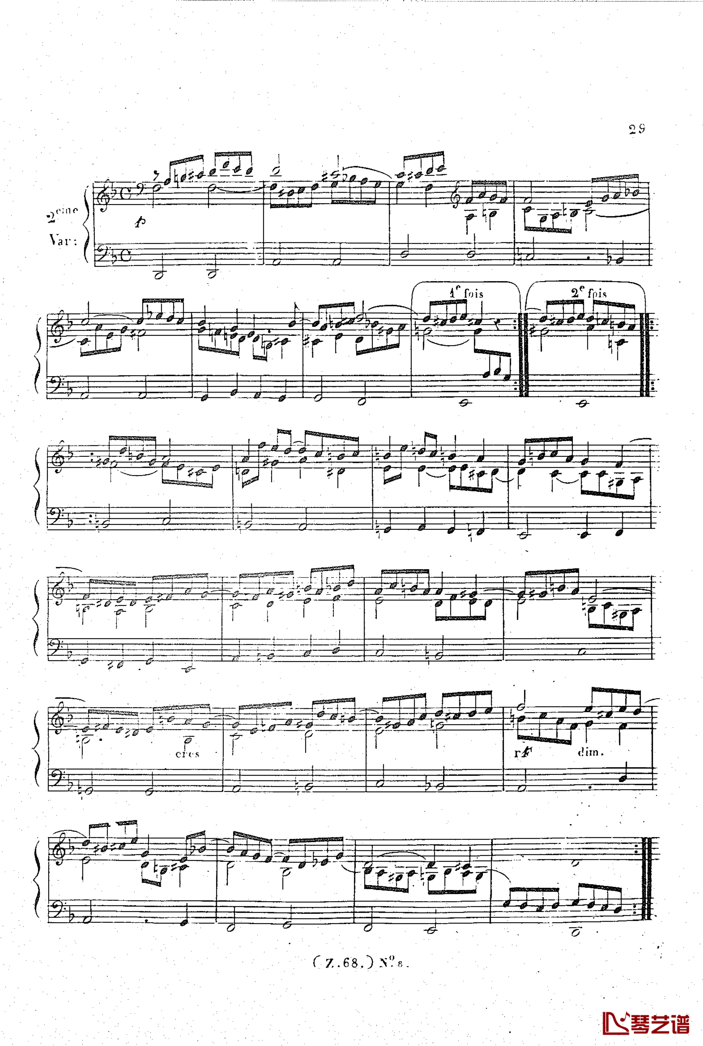  d小调第六钢琴奏鸣曲 Op.124钢琴谱-车尔尼-Czerny30