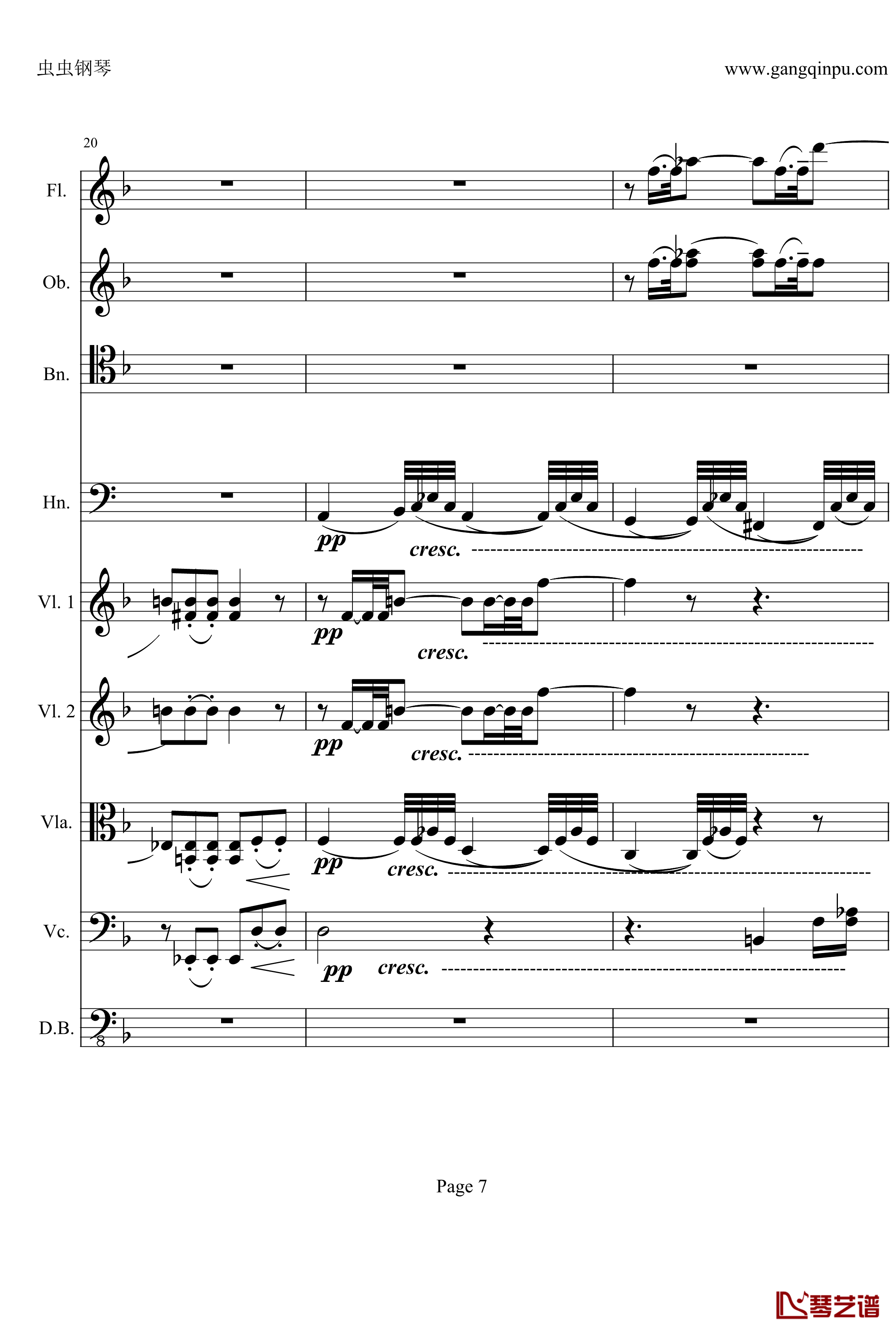 奏鸣曲之交响钢琴谱-第21-Ⅱ-贝多芬-beethoven7