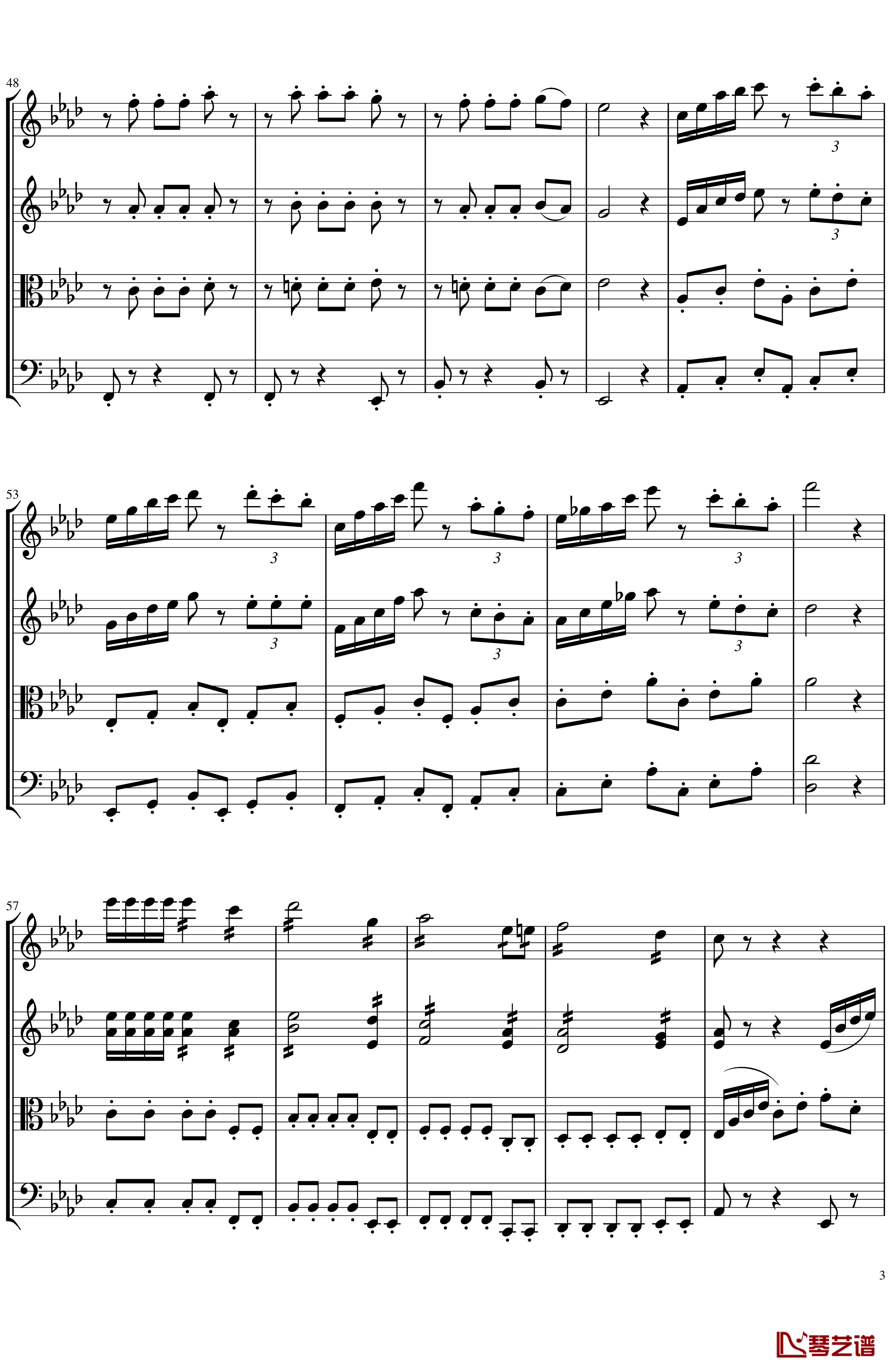Menute in A-Flat Major, T.4钢琴谱-一个球3