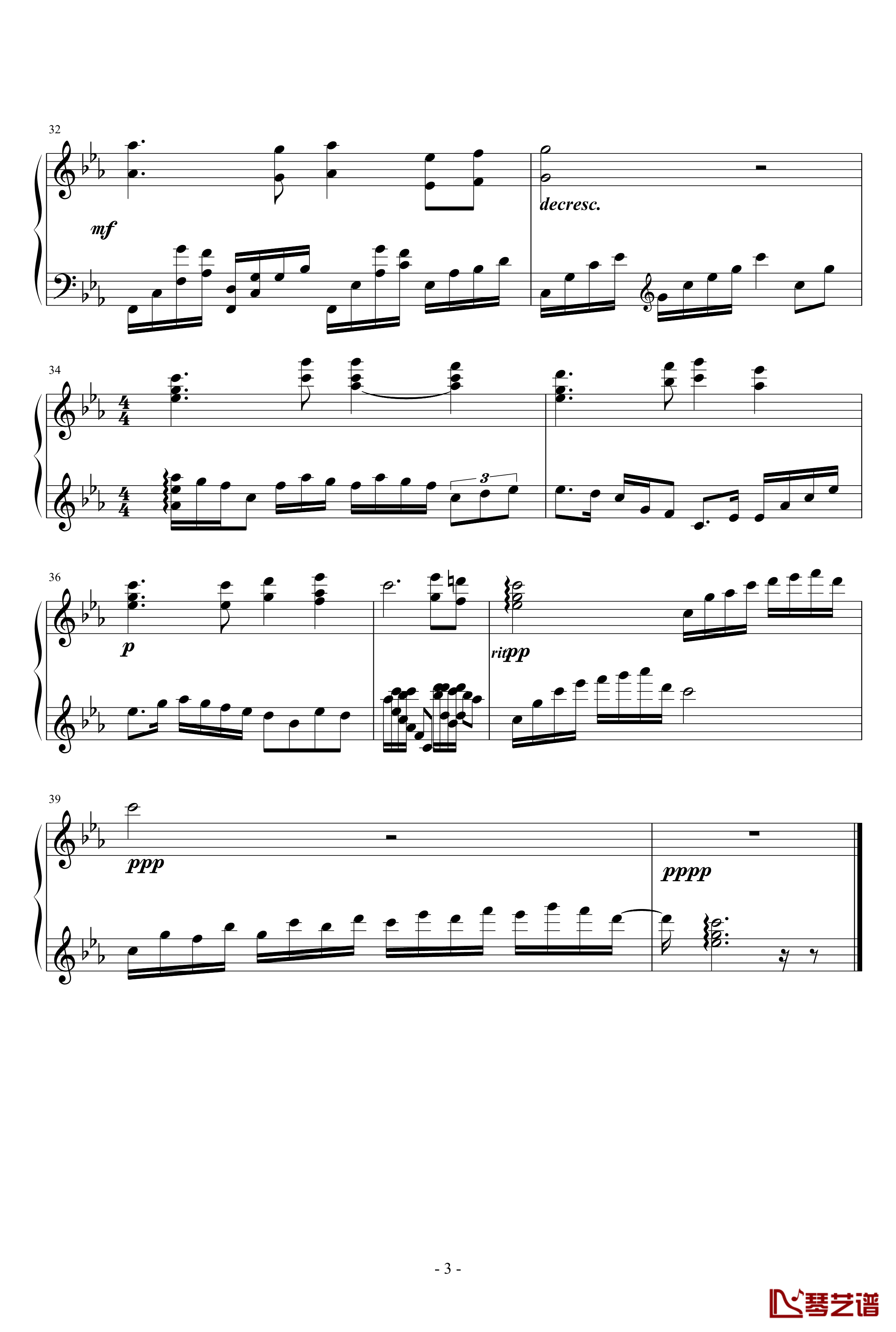 酸心钢琴谱-狂音3